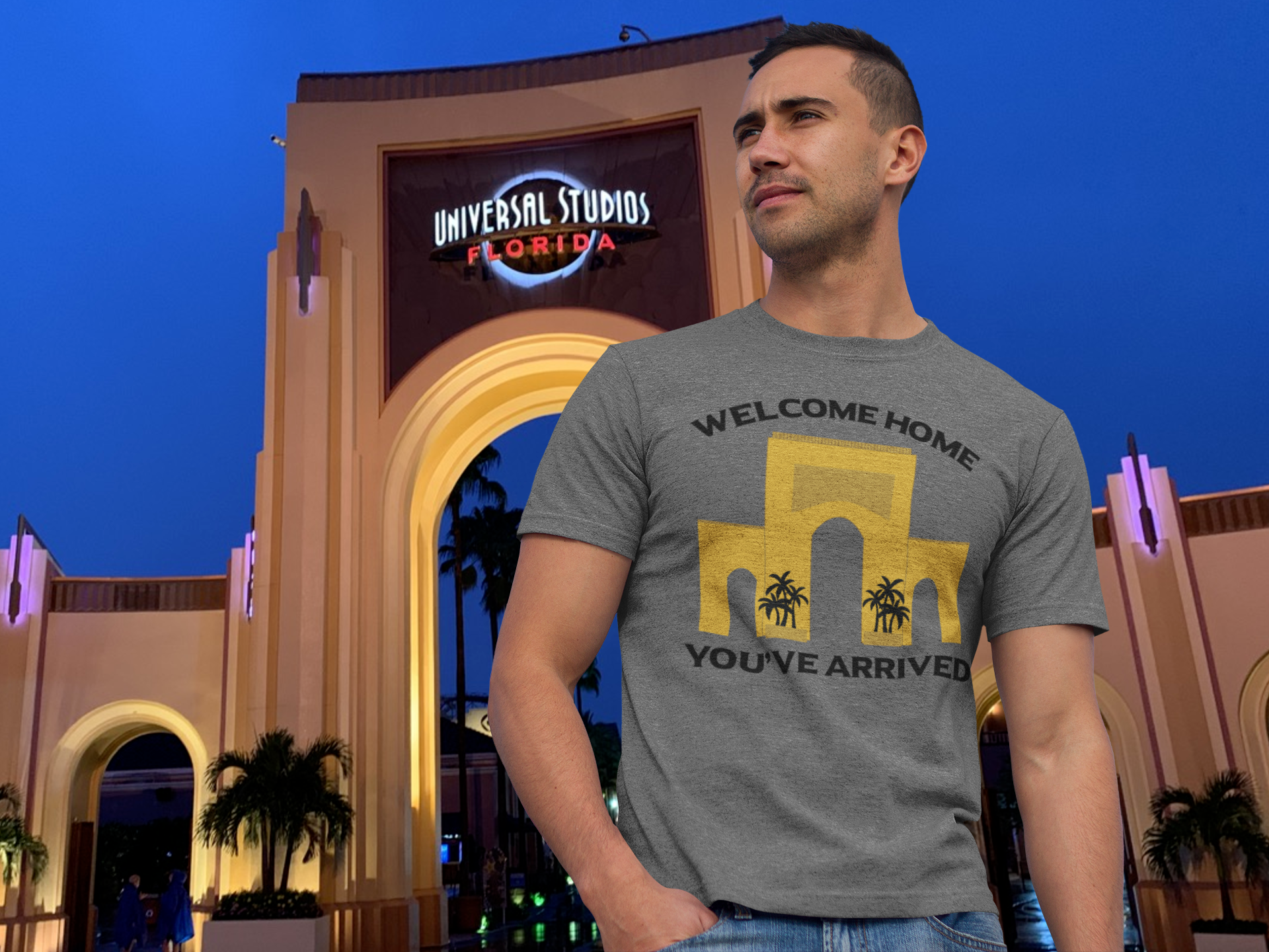 Welcome Home, You've Arrived Universal Arch Shirt- Orlando Theme Park Tee