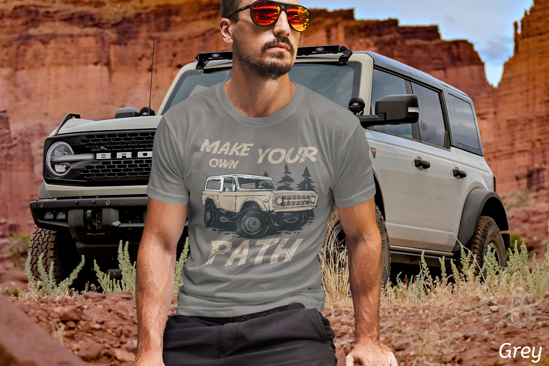 Make Your Own Path Shirt- Vintage Bronco Adventure Tee, Off Road 4x4 Shirt
