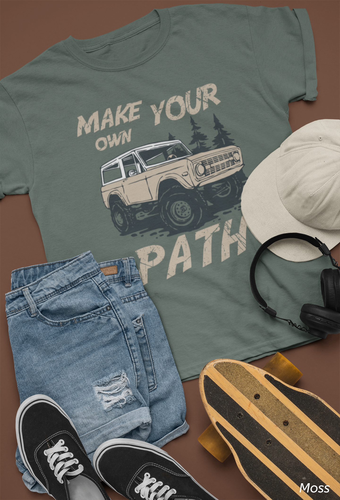 Make Your Own Path Shirt- Vintage Bronco Adventure Tee, Off Road 4x4 Shirt