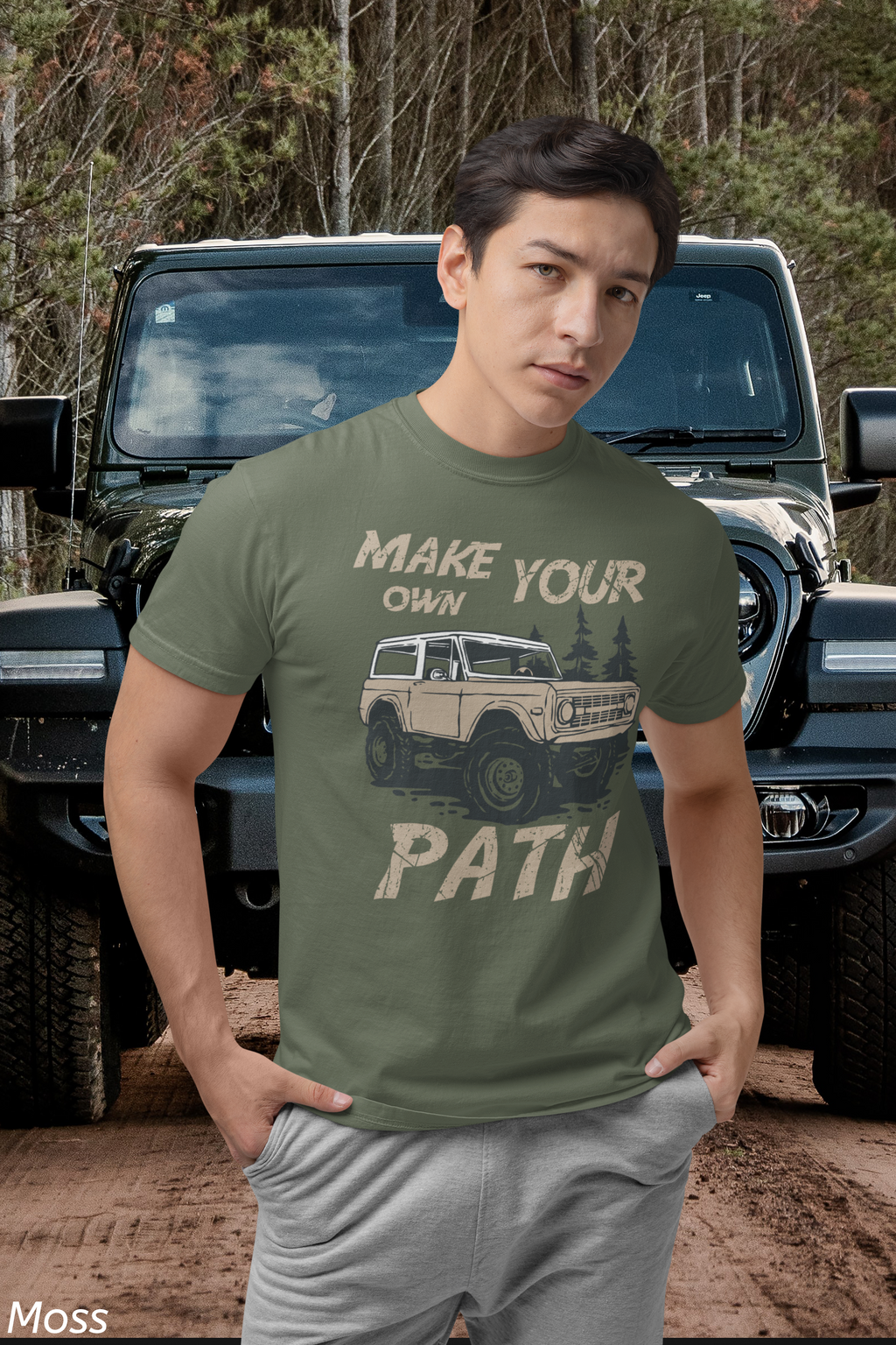 Make Your Own Path Shirt- Vintage Bronco Adventure Tee, Off Road 4x4 Shirt