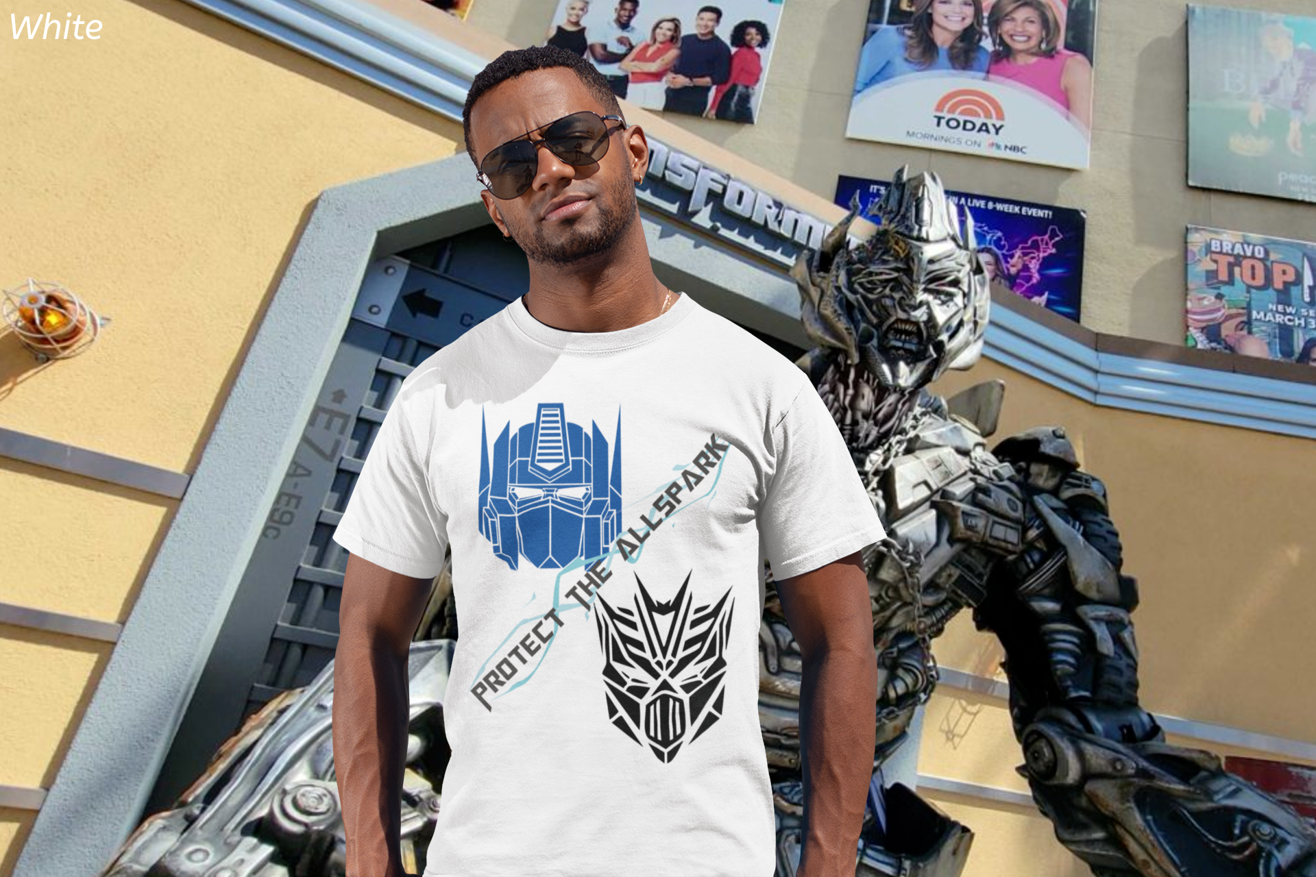 Transformers Robot Battle Ride Shirt- 3D Theme Park Ride Tee