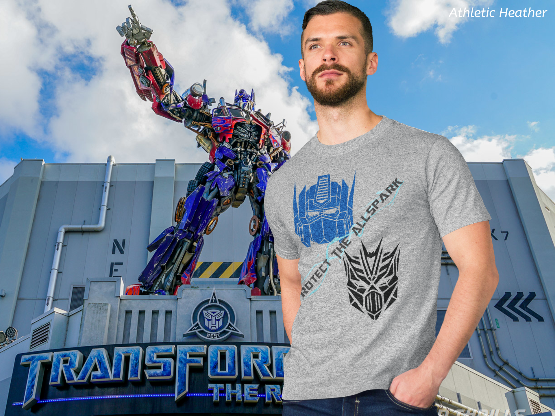 Transformers Robot Battle Ride Shirt- 3D Theme Park Ride Tee