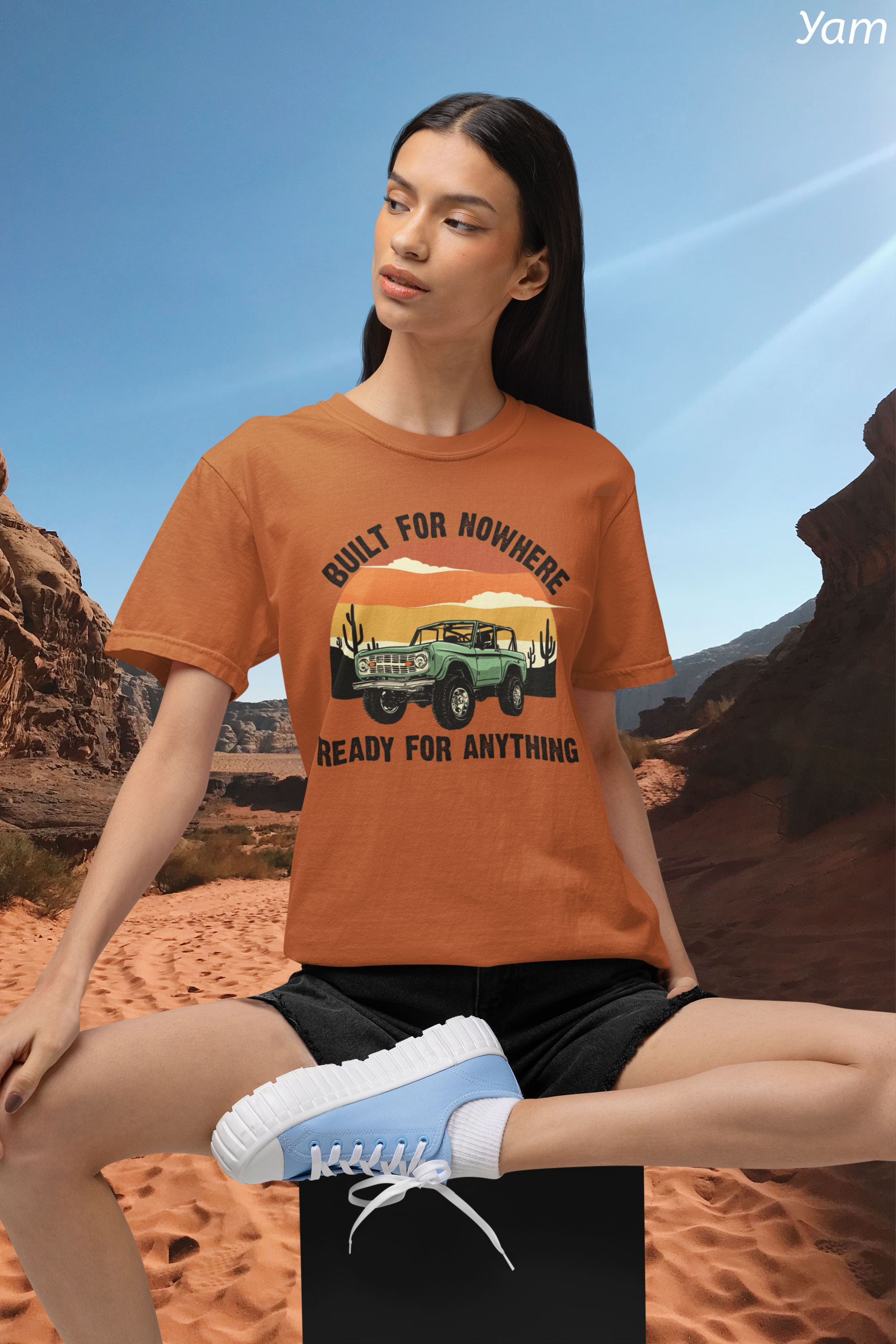 Vintage Desert 4x4 Shirt- Built for Nowhere Ready for Anything, Off Road Adventure Tee