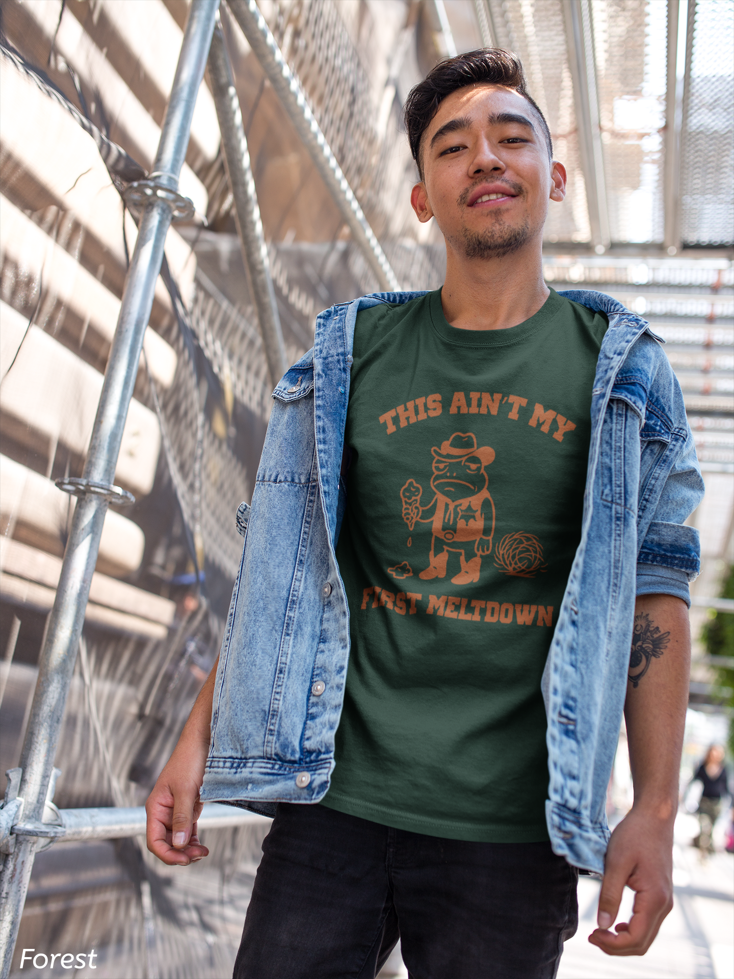 This Ain't My First Meltdown Shirt- Anxious Frog Cowboy Tee