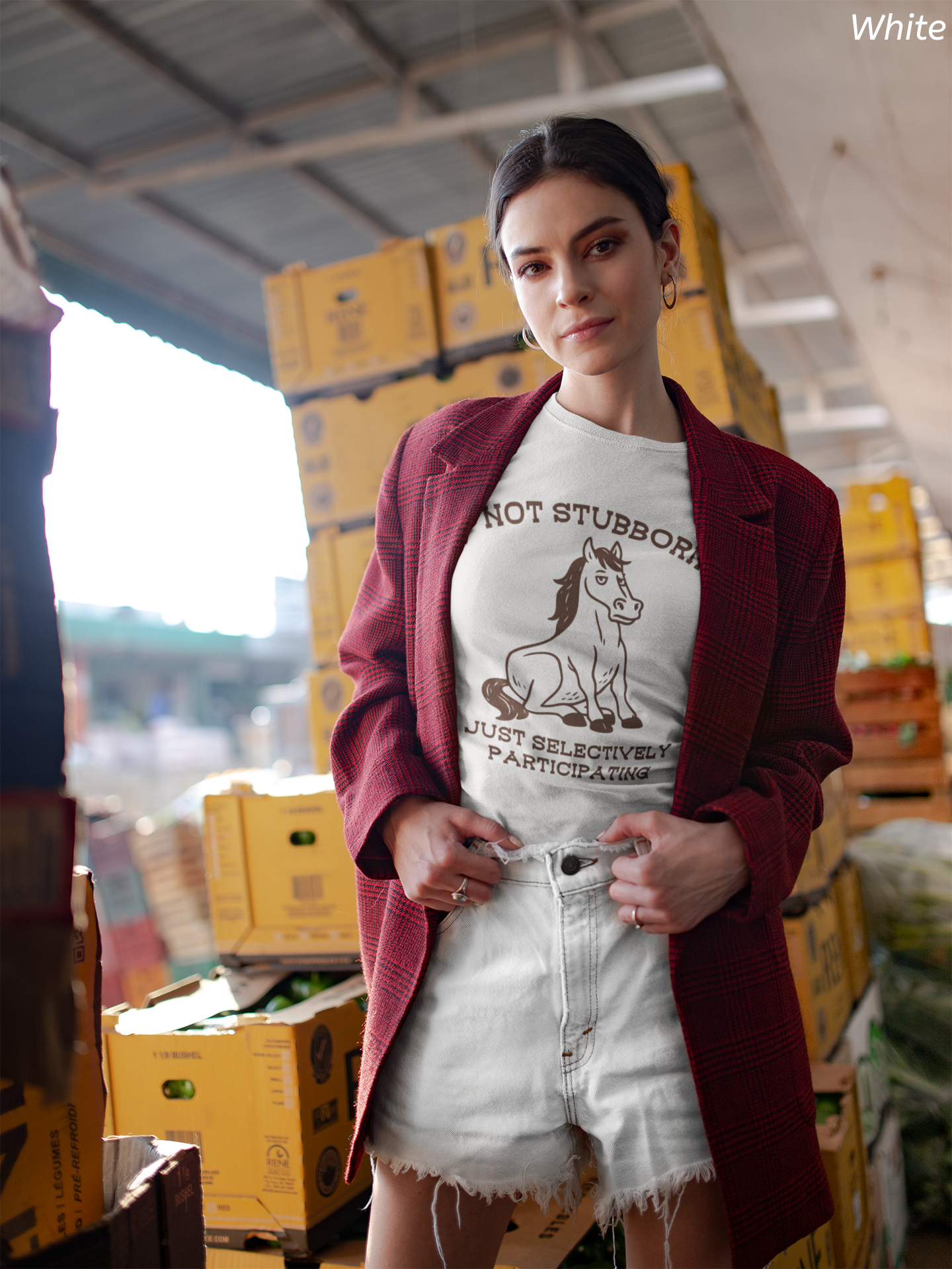 Not Stubborn Just Selectively Participating Shirt- Funny Horse Tee