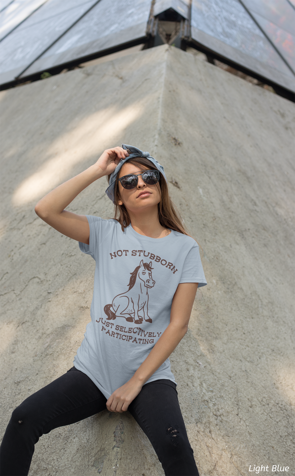 Not Stubborn Just Selectively Participating Shirt- Funny Horse Tee
