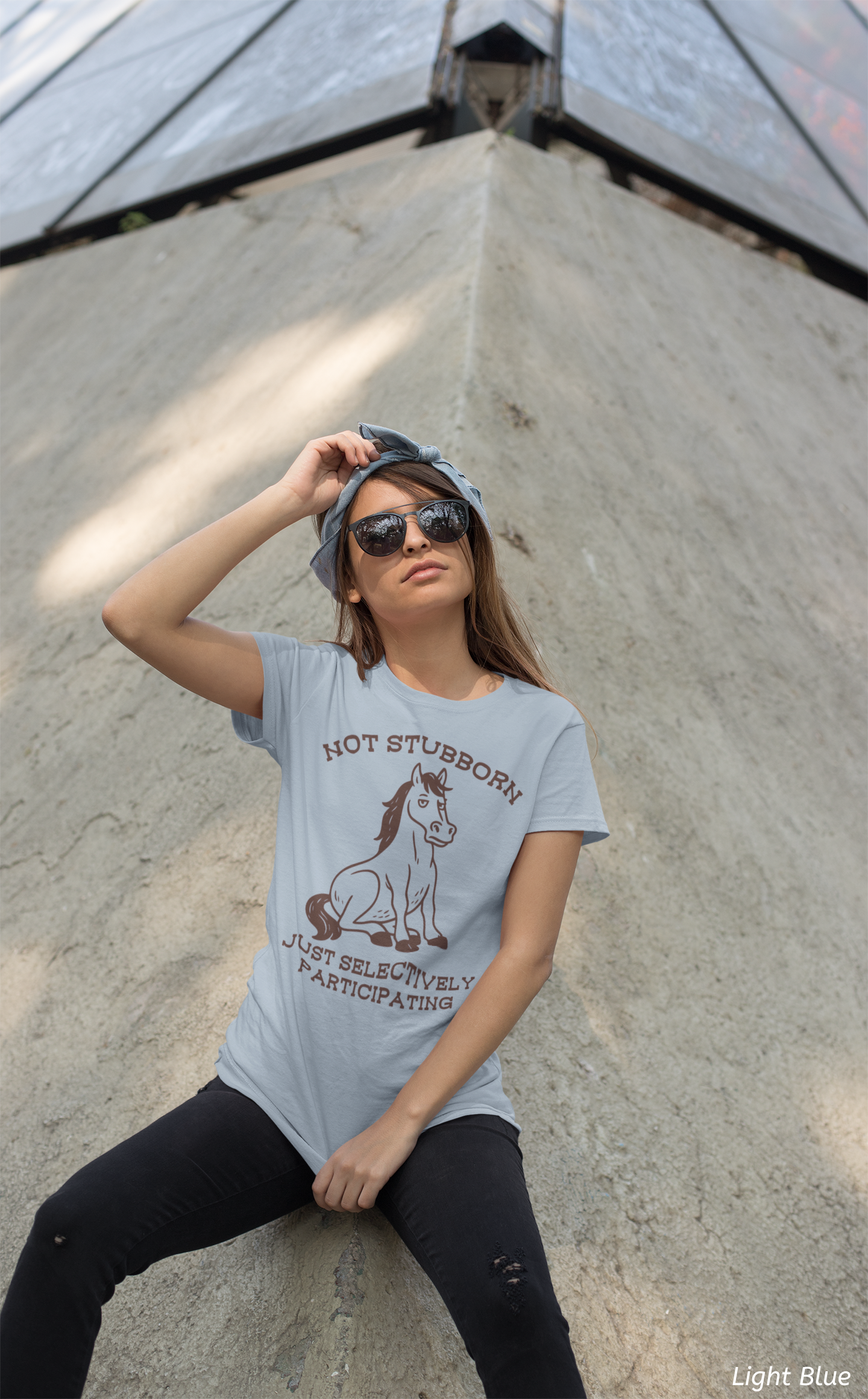 Not Stubborn Just Selectively Participating Shirt- Funny Horse Tee