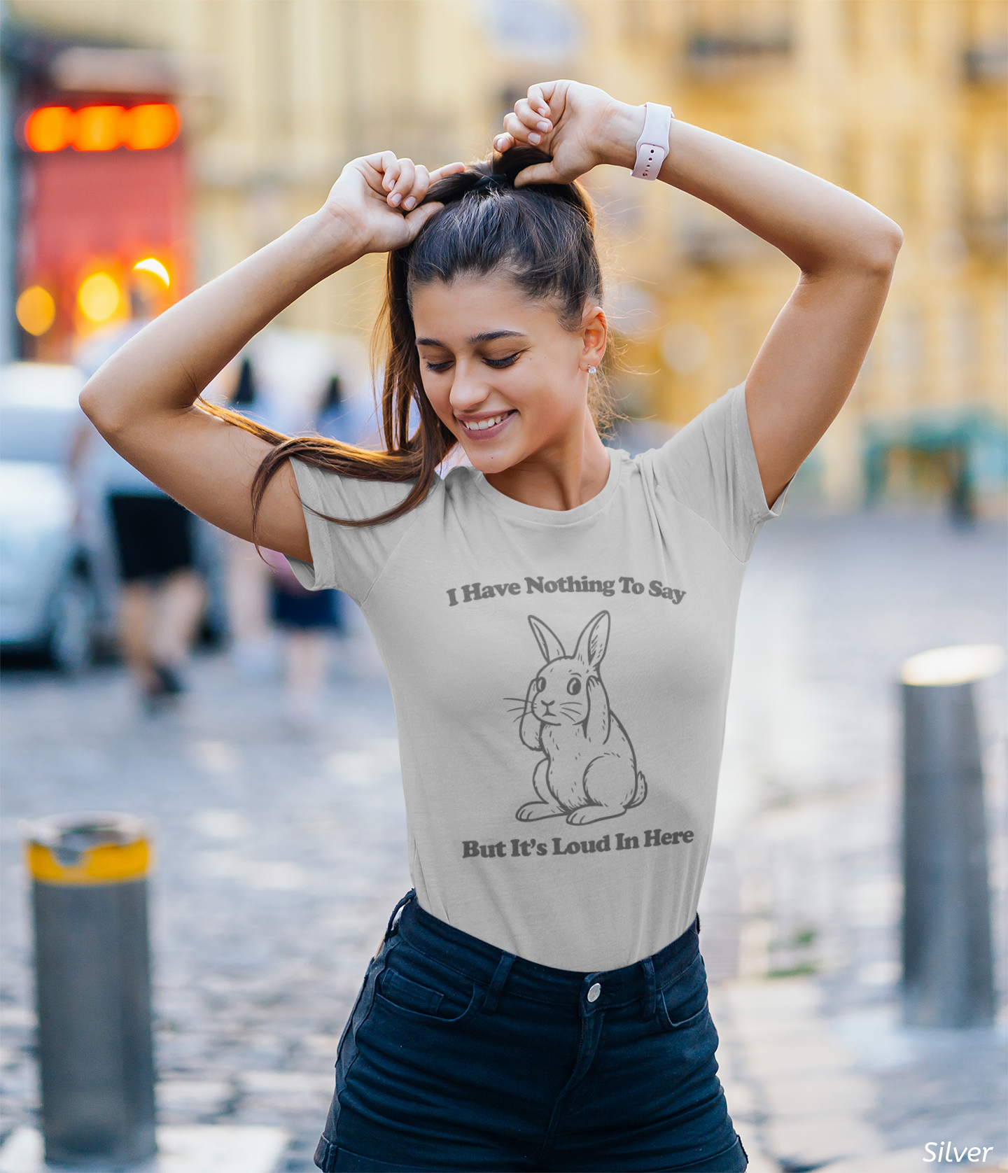 Loud in Here Bunny Shirt- Overstimulated Introvert Humor Tee