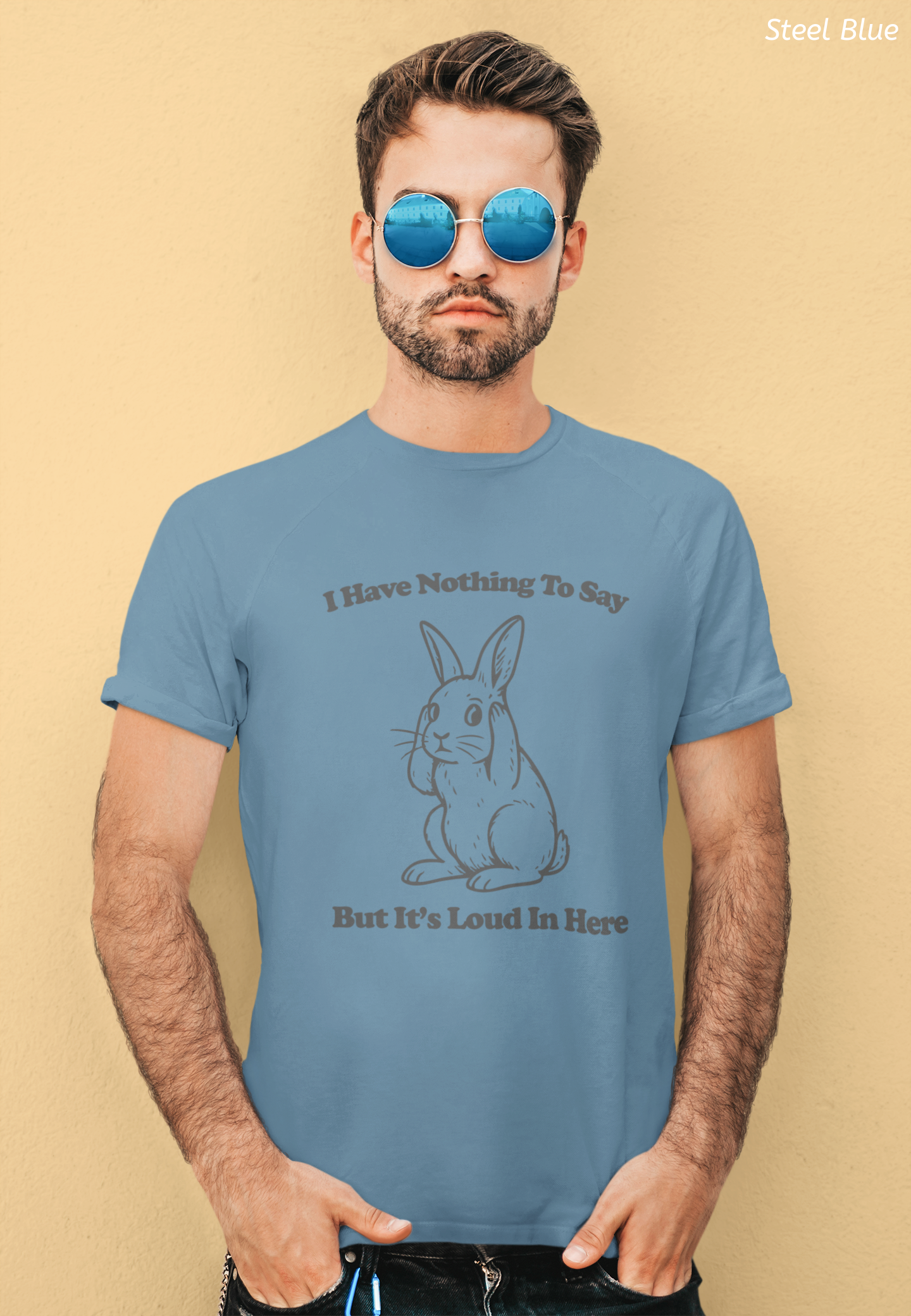 Loud in Here Bunny Shirt- Overstimulated Introvert Humor Tee