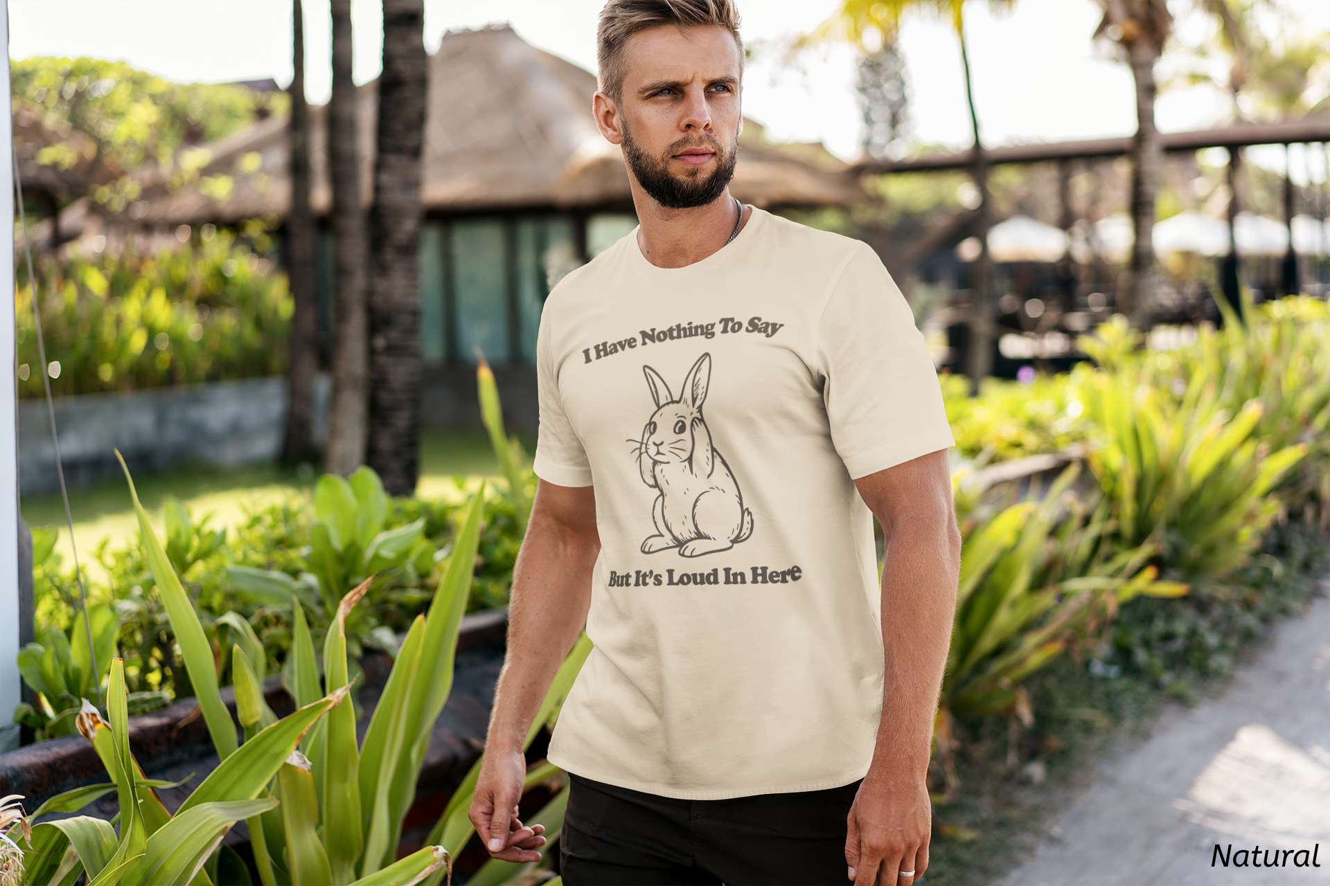 Loud in Here Bunny Shirt- Overstimulated Introvert Humor Tee
