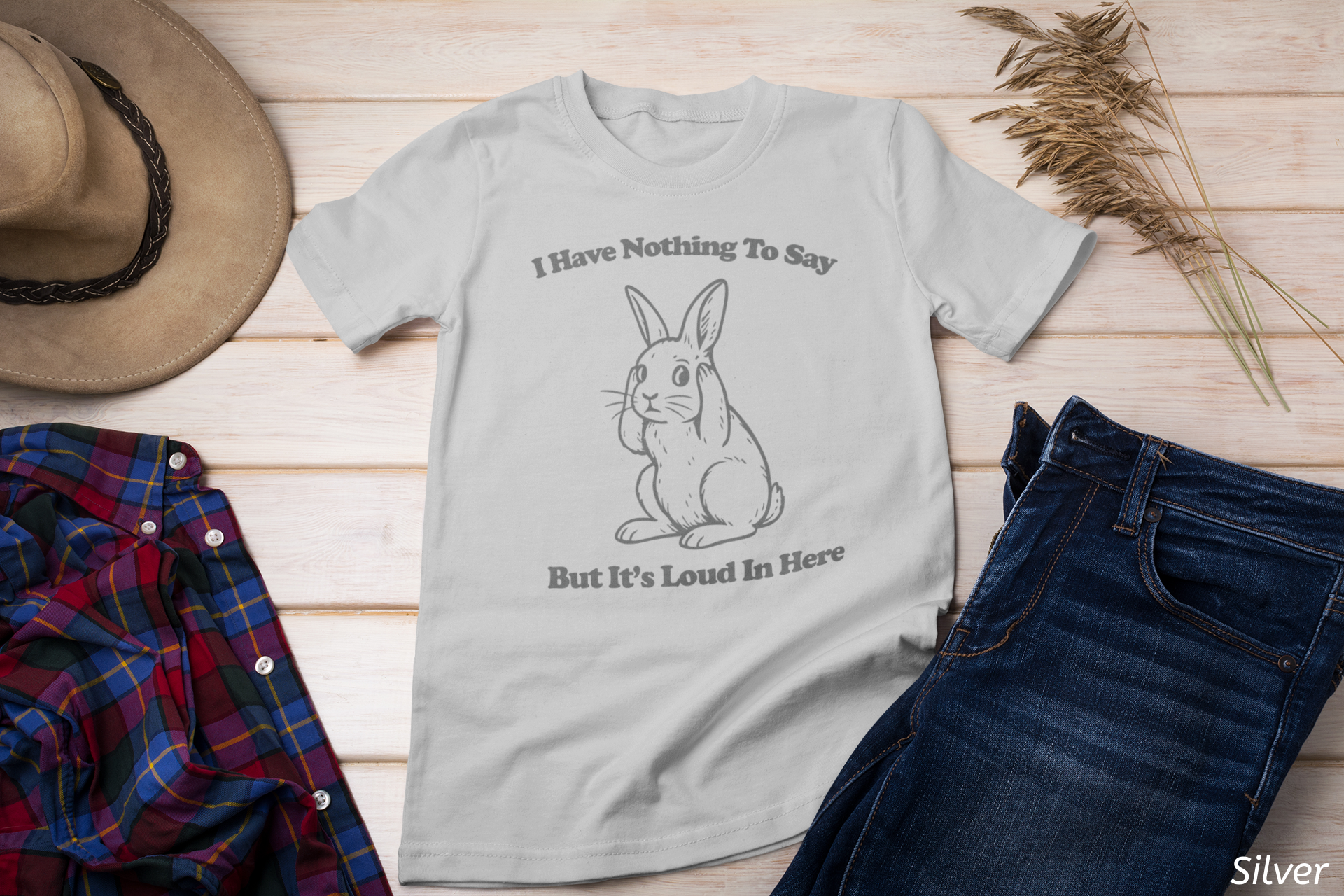 Loud in Here Bunny Shirt- Overstimulated Introvert Humor Tee