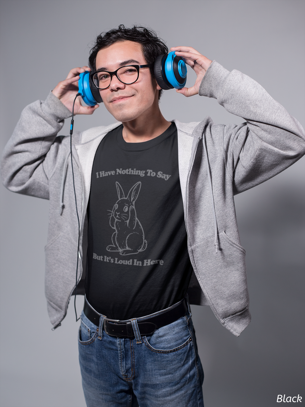 Loud in Here Bunny Shirt- Overstimulated Introvert Humor Tee