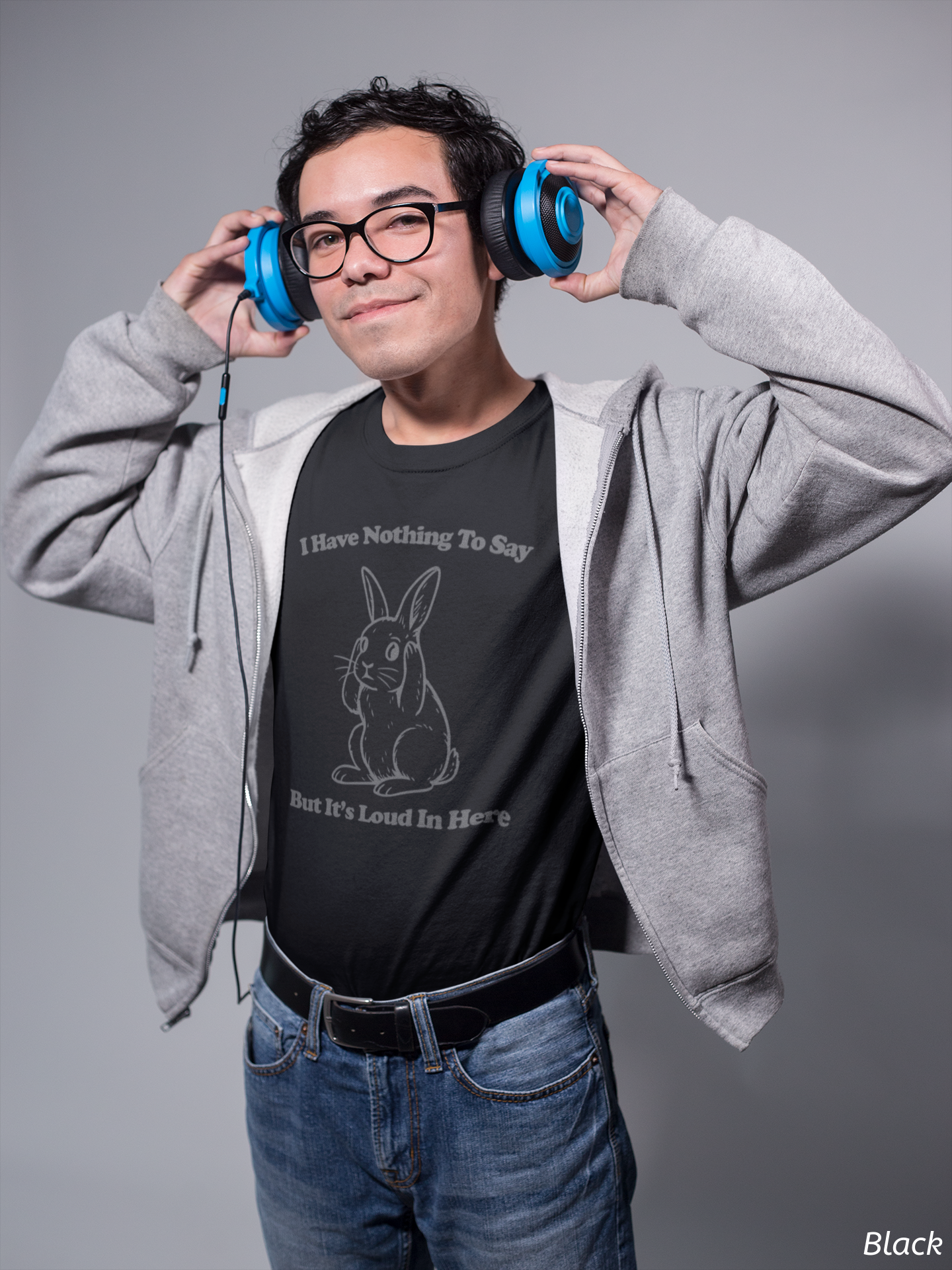 Loud in Here Bunny Shirt- Overstimulated Introvert Humor Tee