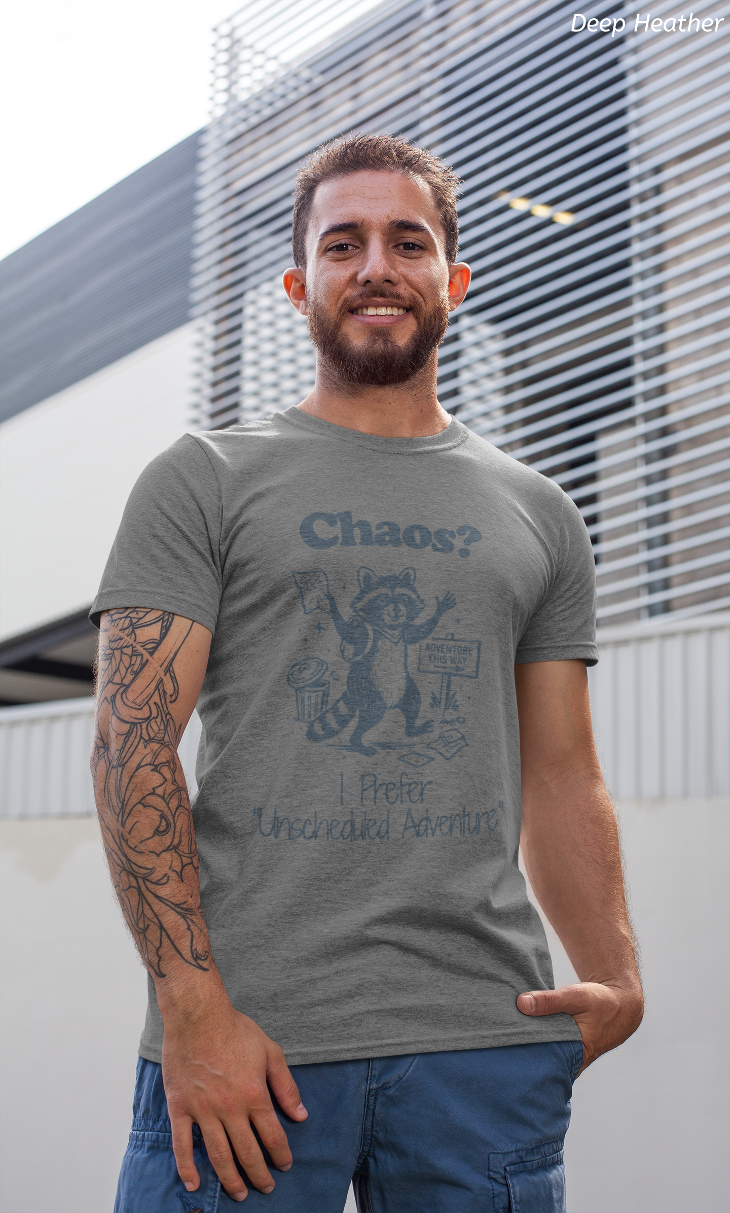 Chaos? I Prefer Unscheduled Adventure Shirt- Funny Raccoon Tee