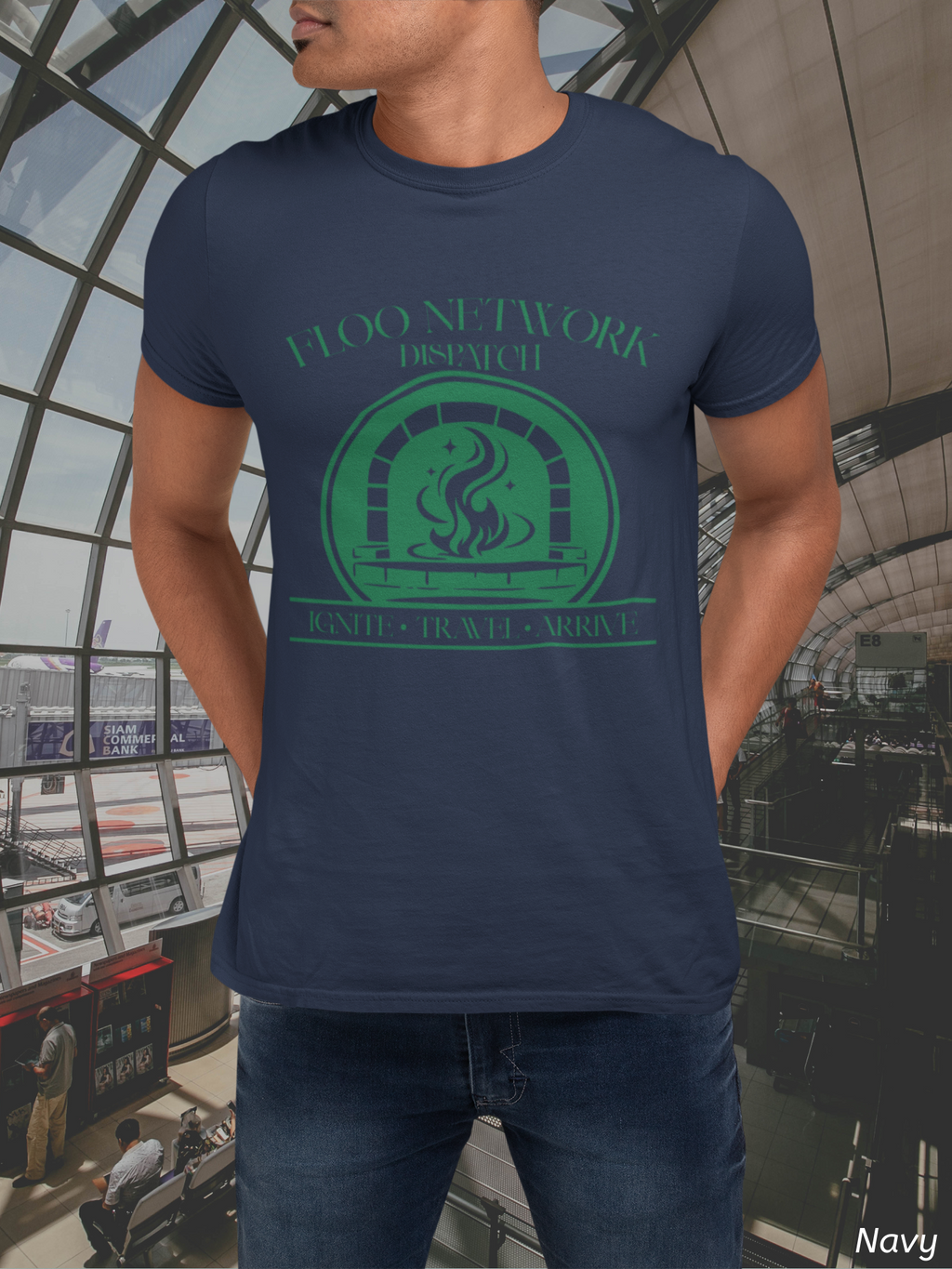 Floo Network Dispatch Shirt- Wizard Fireplace Travel Tee