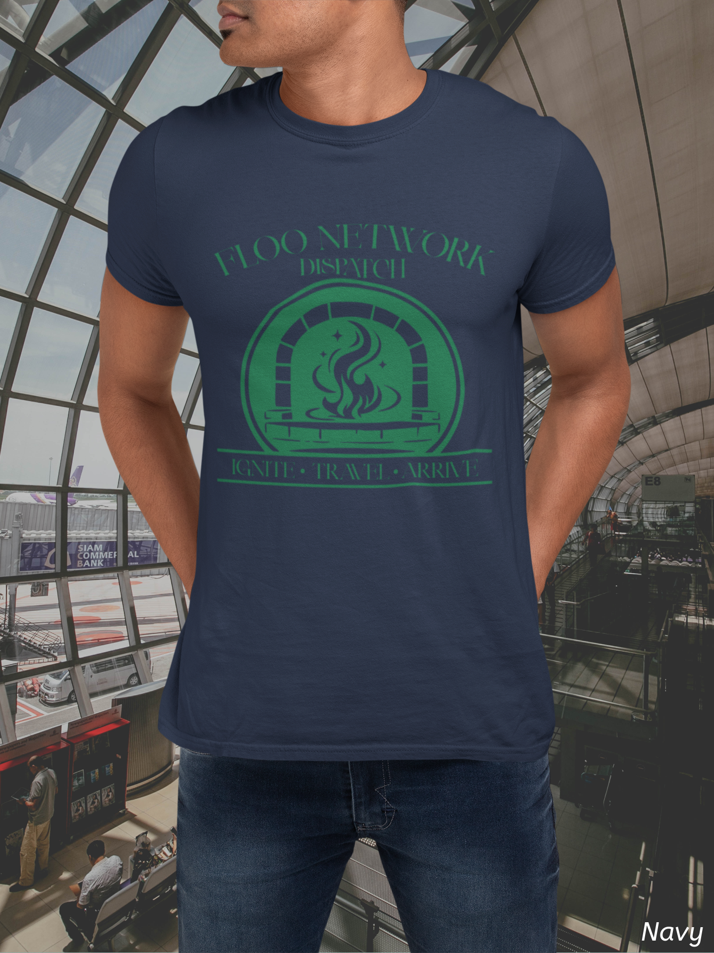 Floo Network Dispatch Shirt- Wizard Fireplace Travel Tee