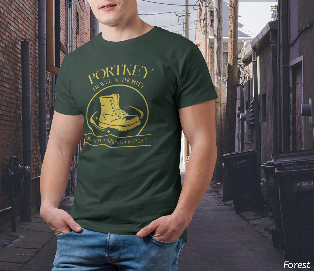Portkey Travel Authority Shirt- Magical Transit Tee for Wizard Fans