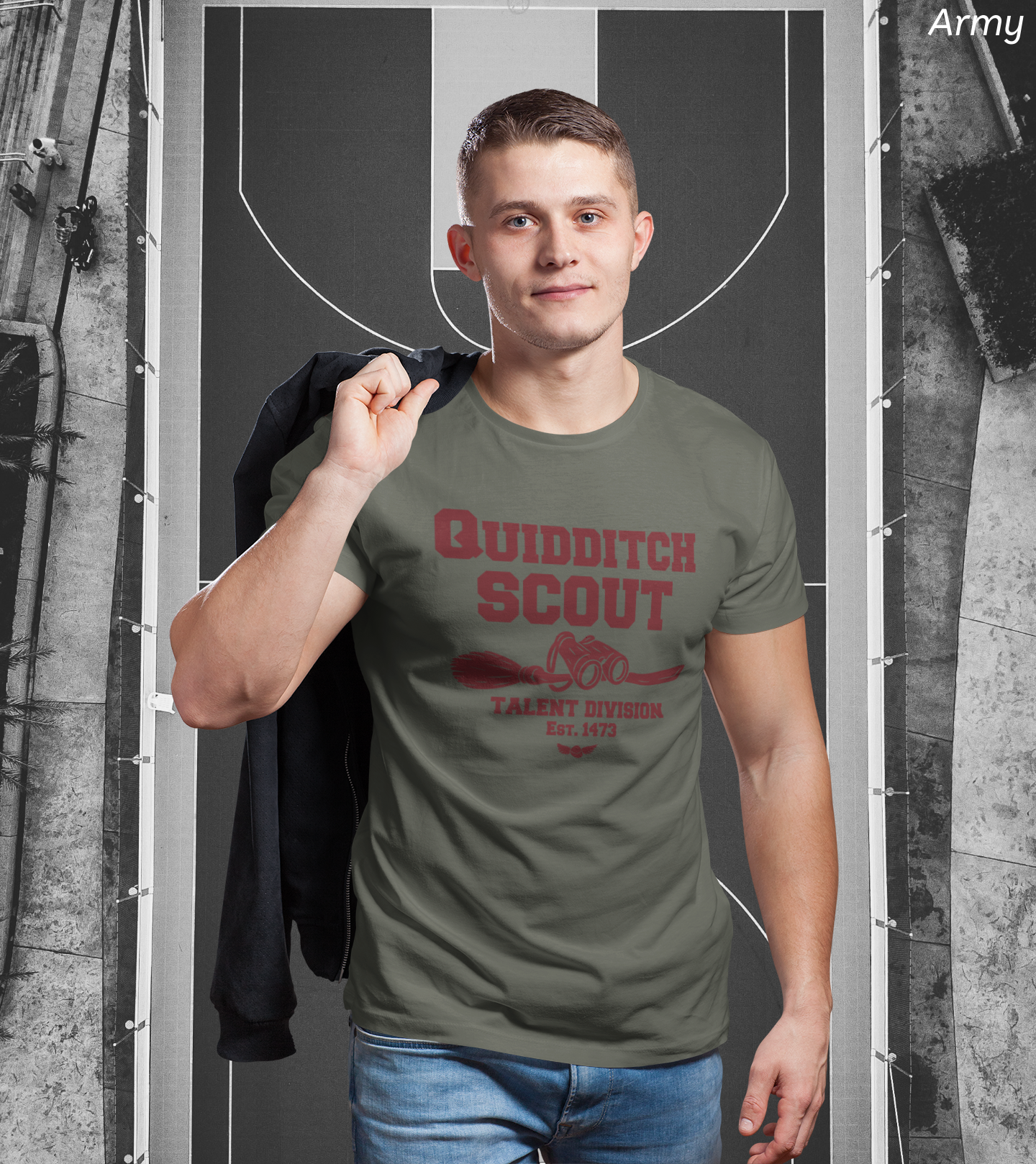 Wizard League Scout Shirt- Magical Broom Sport Talent Scout Tee
