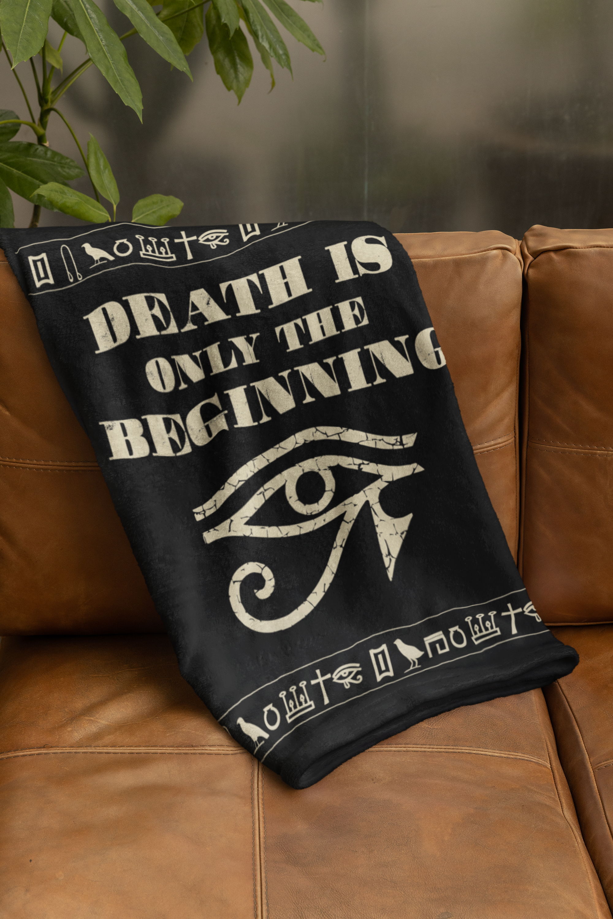 Death Is Only the Beginning Blanket- Eye of Horus Throw (50x60)