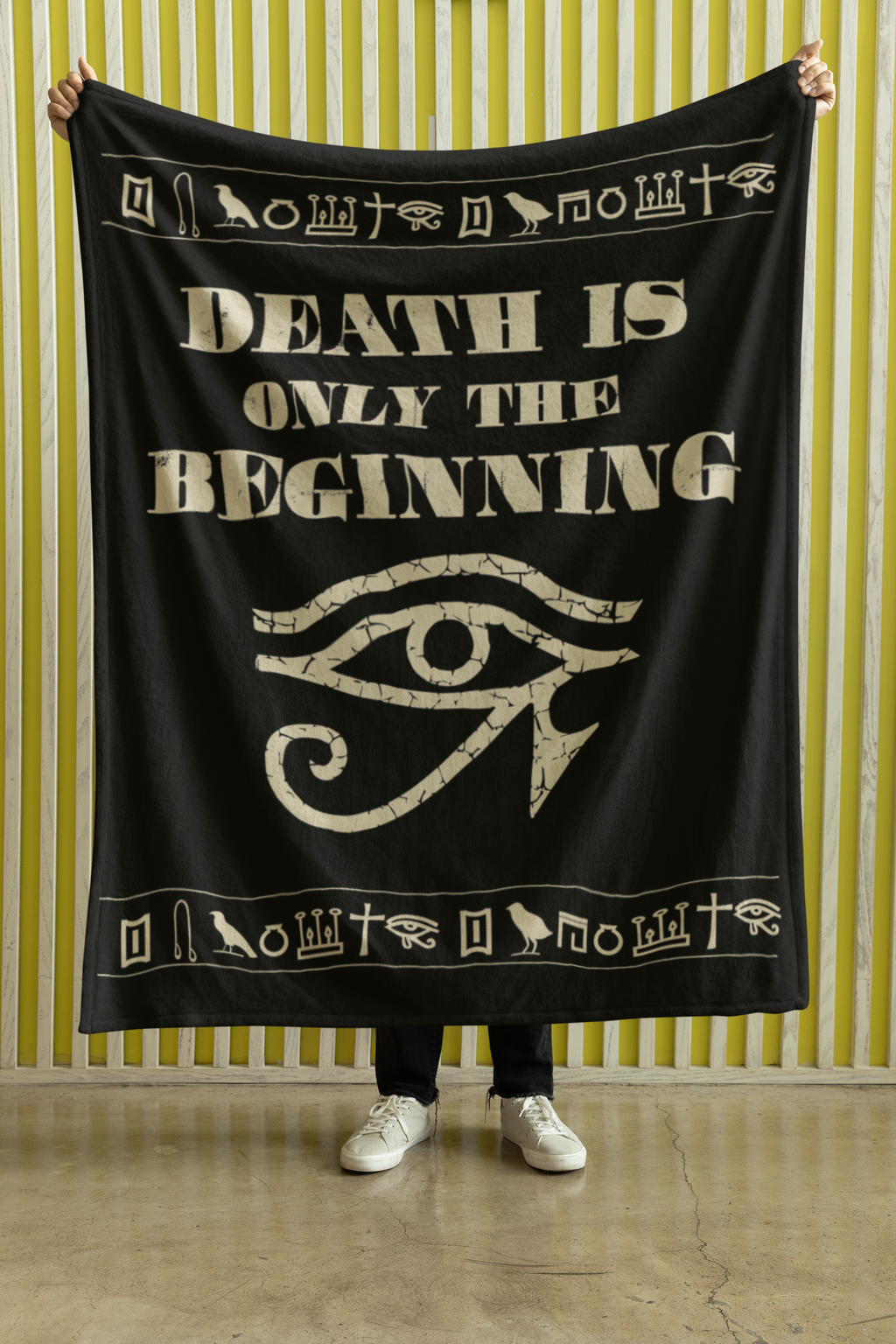 Death Is Only the Beginning Blanket- Eye of Horus Throw (50x60)