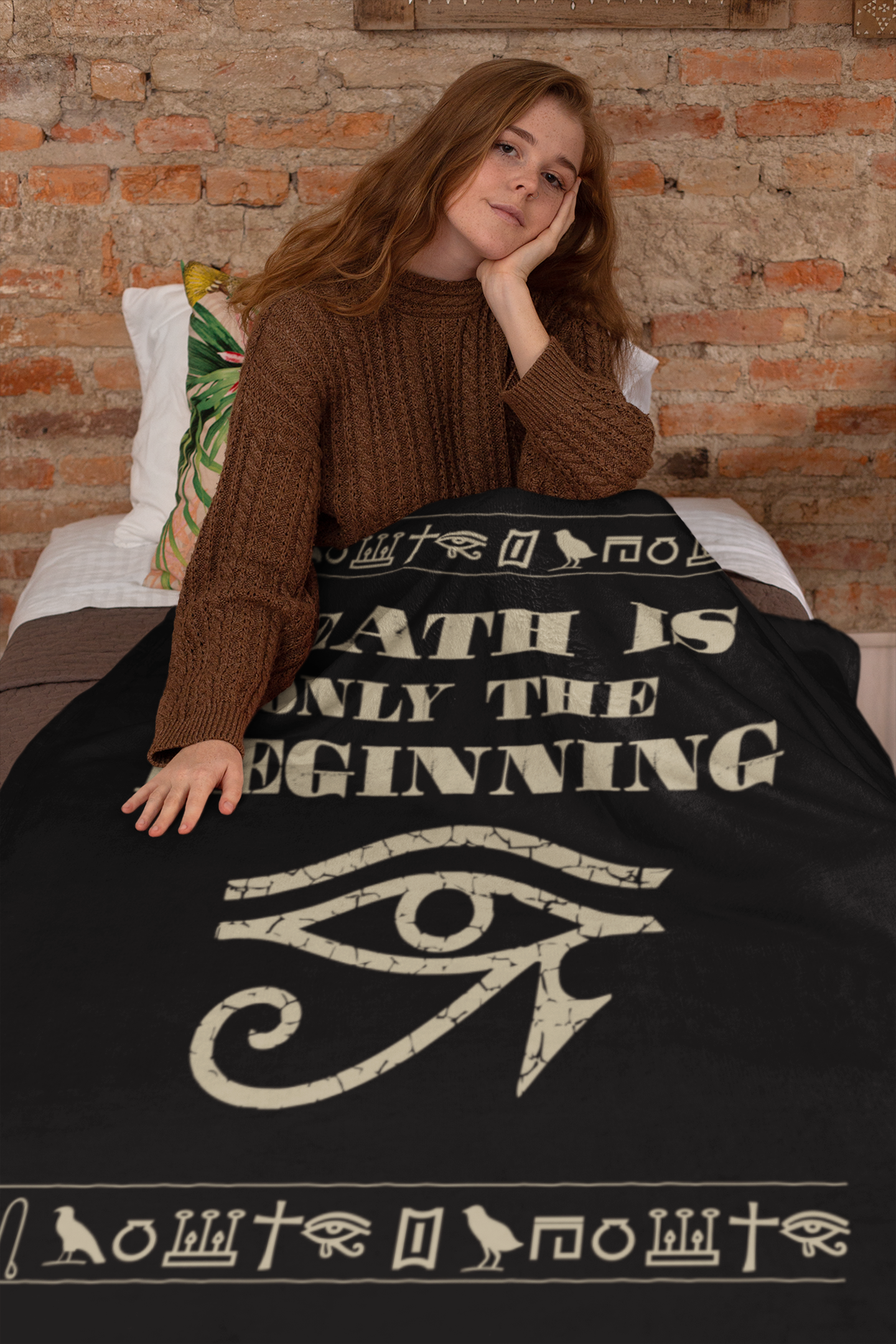 Death Is Only the Beginning Blanket- Eye of Horus Throw (50x60)