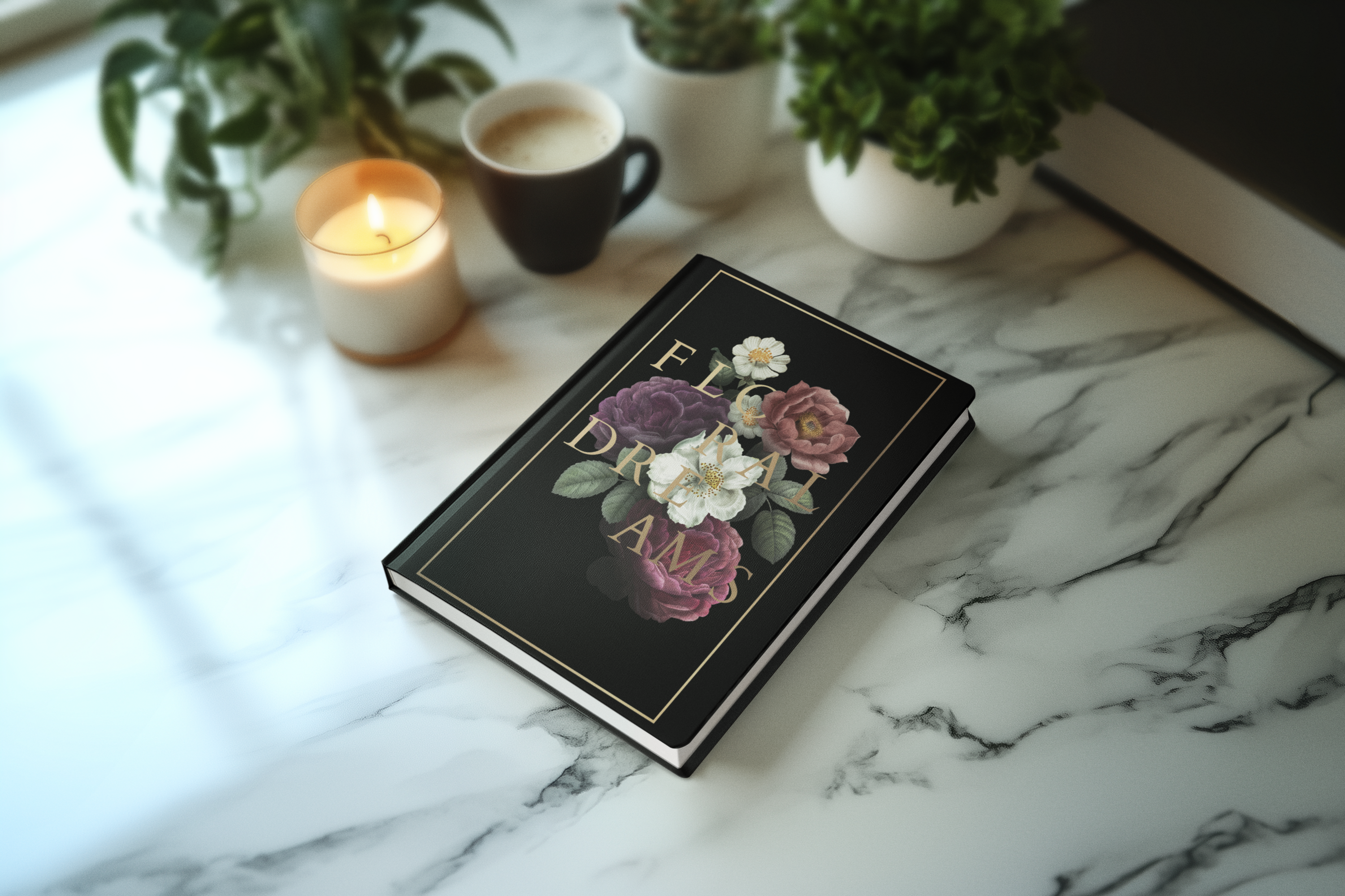 Floral Dreams Journal- Moody Peony Notebook