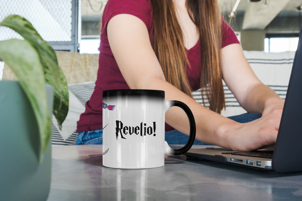 Revelio Spell Reveal Color Changing Mug- Magic Heat Reactive Mug (11oz)