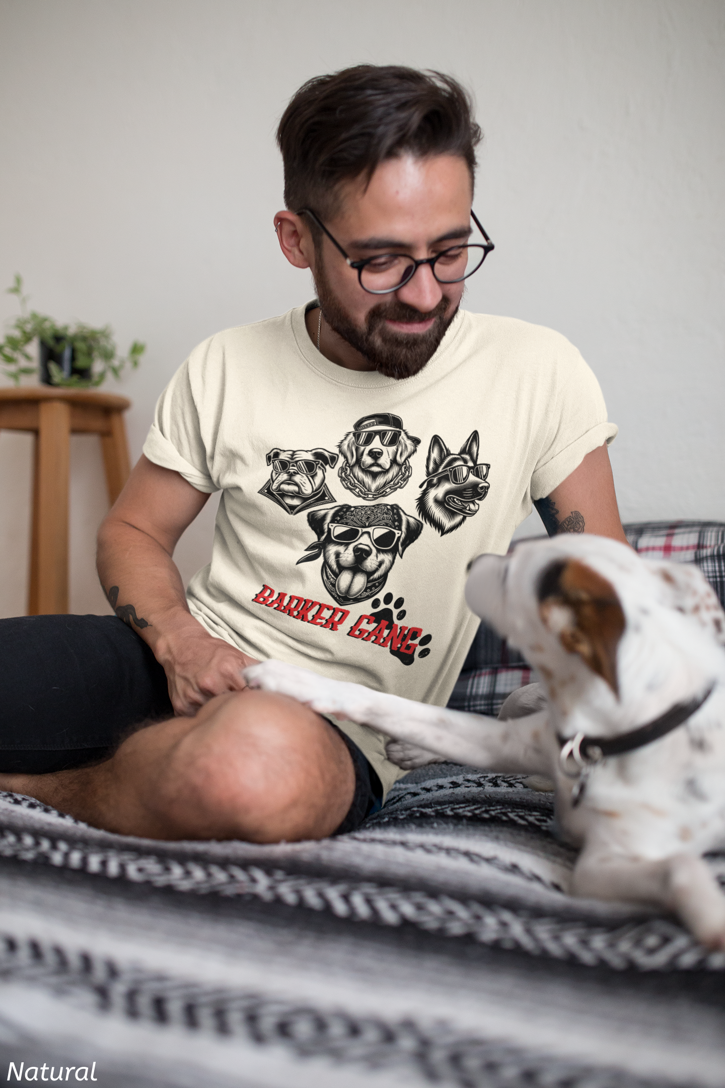 Barker Gang Tee- Funny Biker Dog Shirt