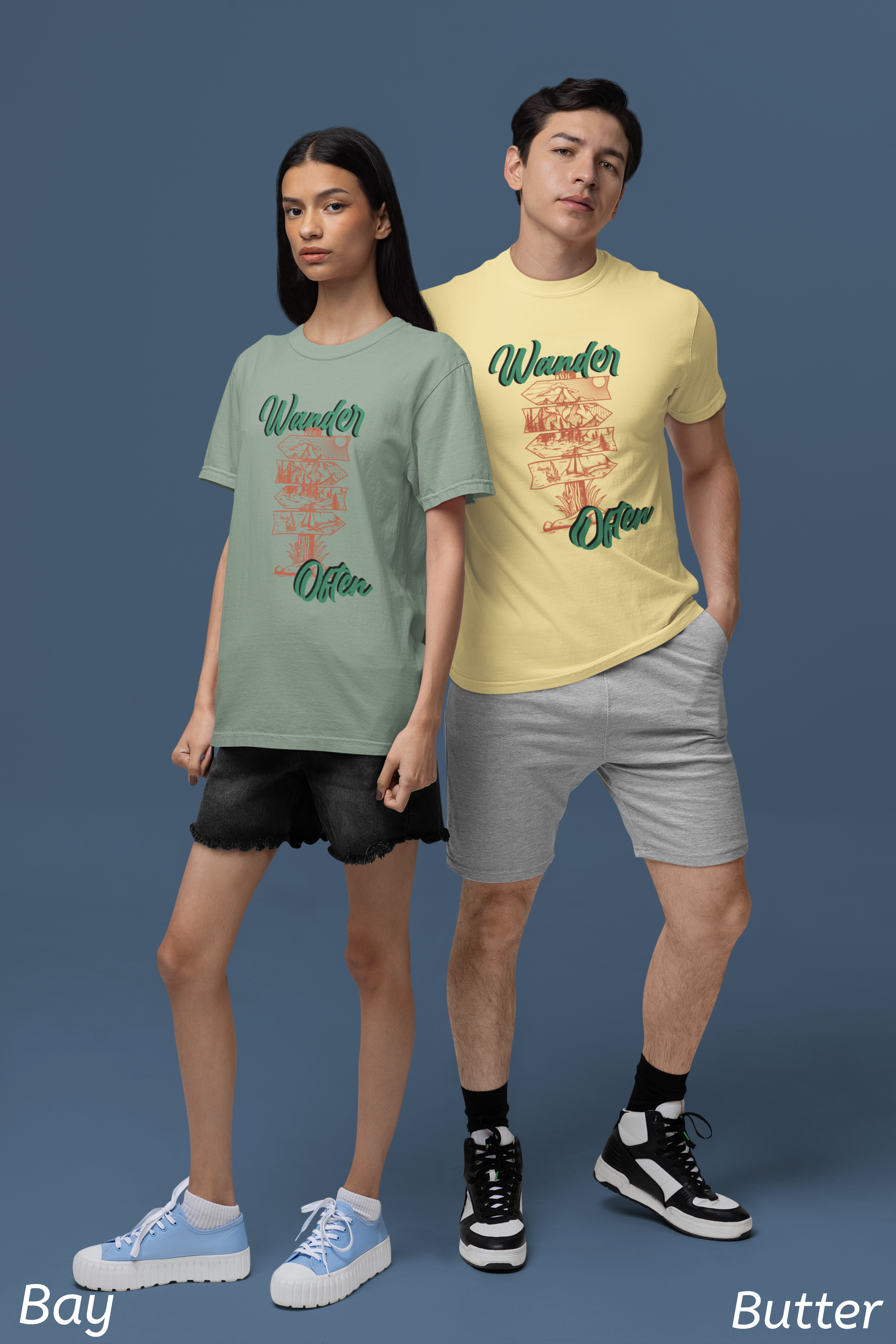 Wander Often Tee- Hiking Shirt, Rustic Signpost Adventure Graphic
