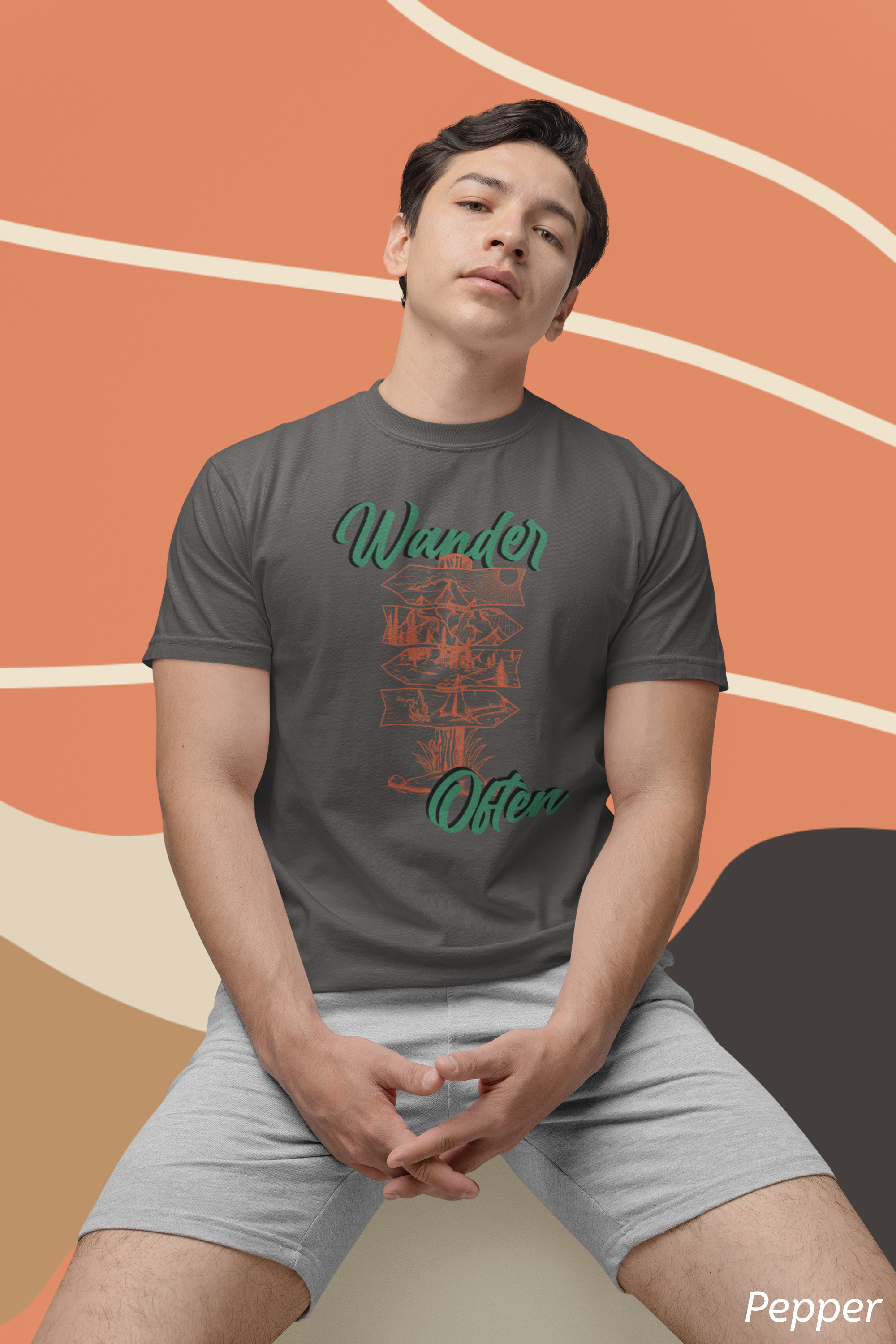 Wander Often Tee- Hiking Shirt, Rustic Signpost Adventure Graphic