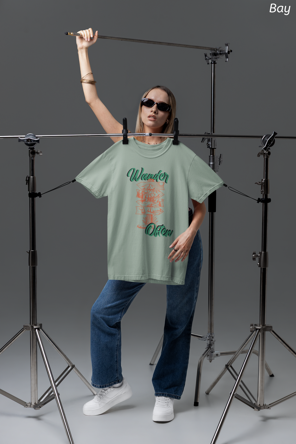 Wander Often Tee- Hiking Shirt, Rustic Signpost Adventure Graphic