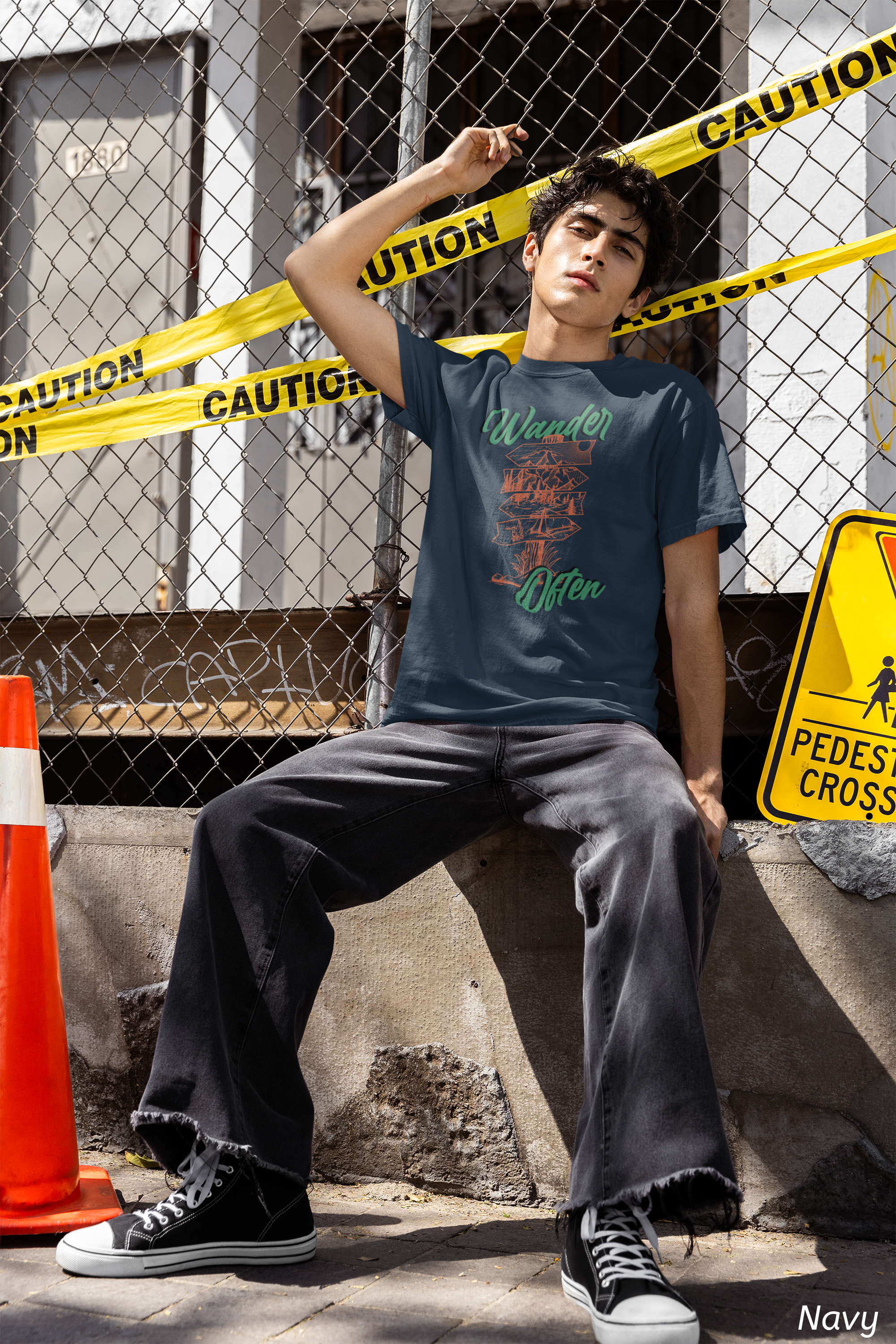 Wander Often Tee- Hiking Shirt, Rustic Signpost Adventure Graphic
