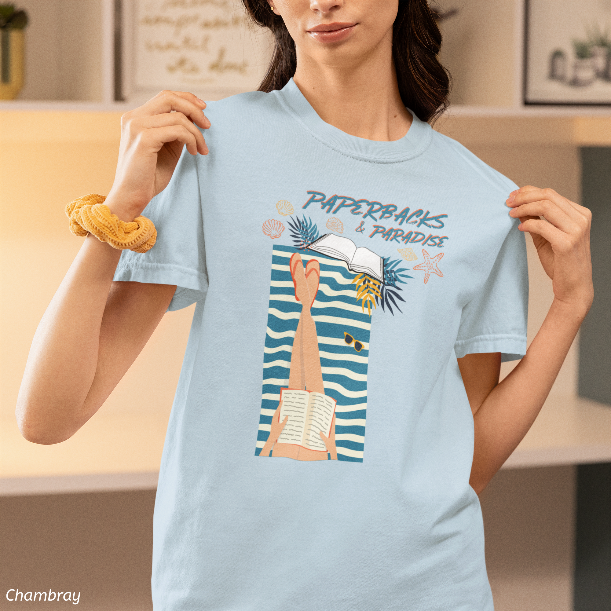 Paperbacks and Paradise Shirt- Beach Reading & Book Lover Vacation Shirt
