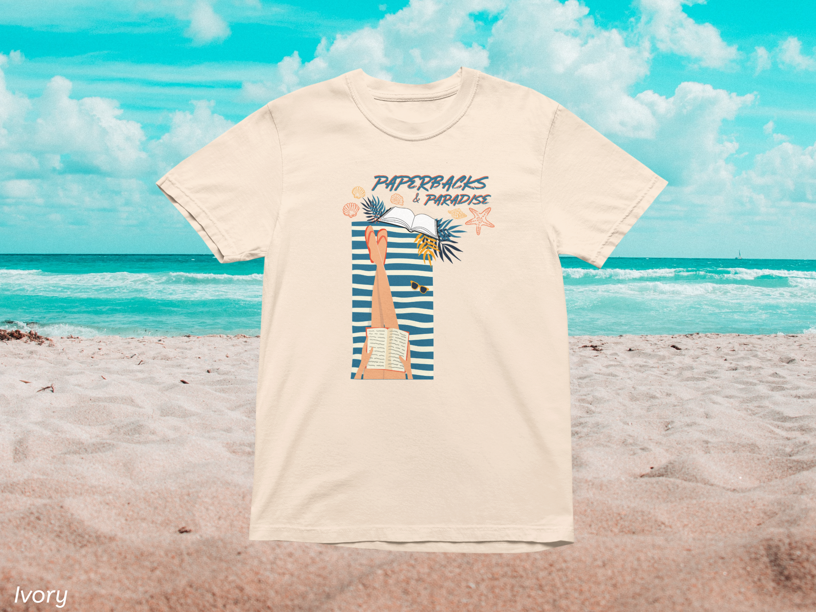 Paperbacks and Paradise Shirt- Beach Reading & Book Lover Vacation Shirt