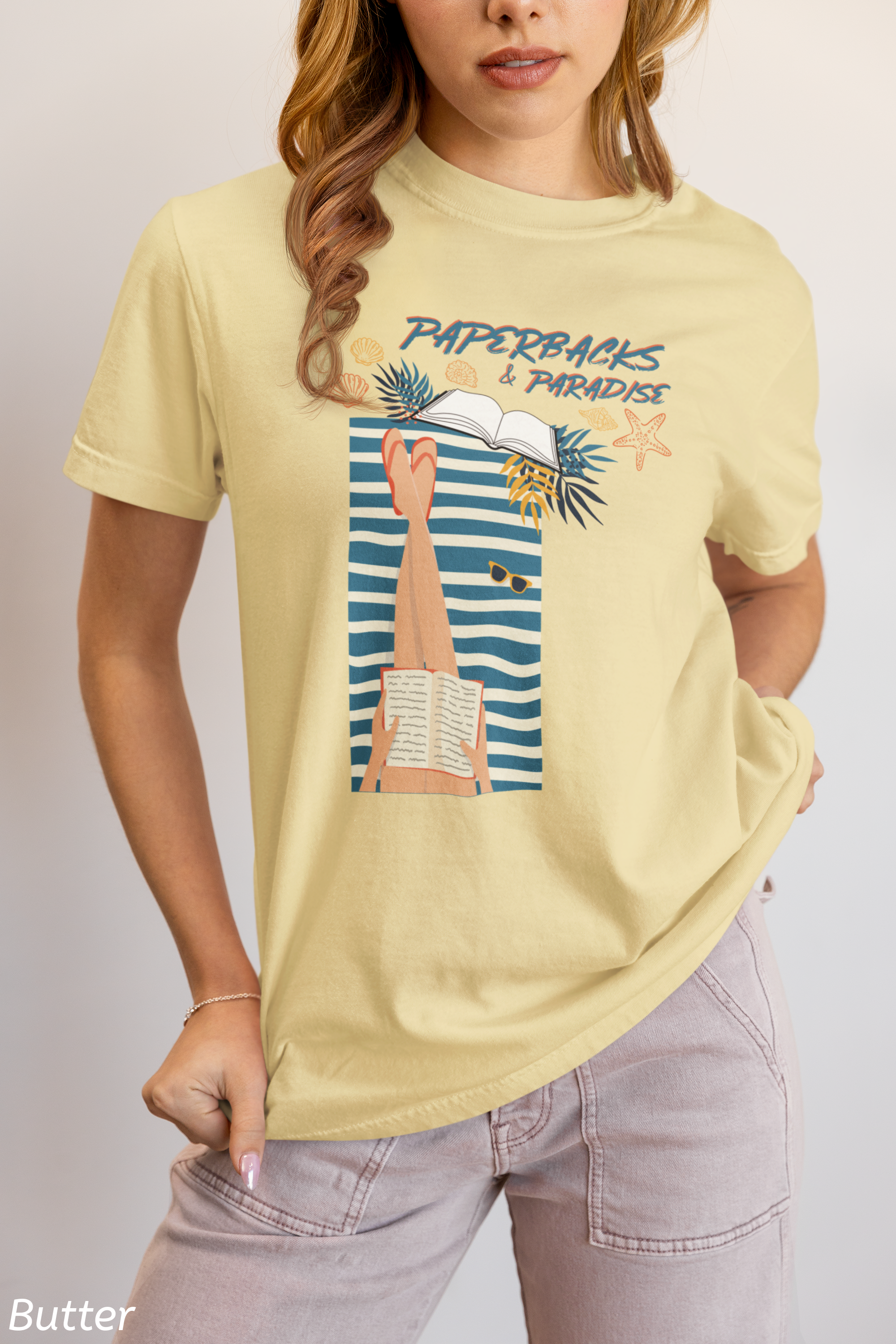 Paperbacks and Paradise Shirt- Beach Reading & Book Lover Vacation Shirt