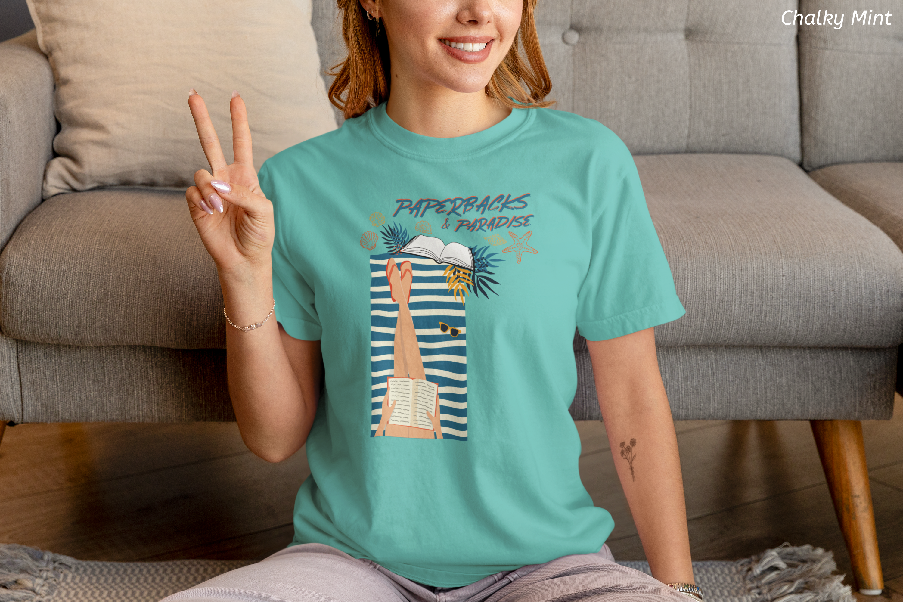 Paperbacks and Paradise Shirt- Beach Reading & Book Lover Vacation Shirt