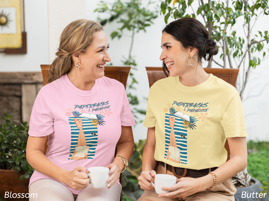 Paperbacks and Paradise Shirt- Beach Reading & Book Lover Vacation Shirt