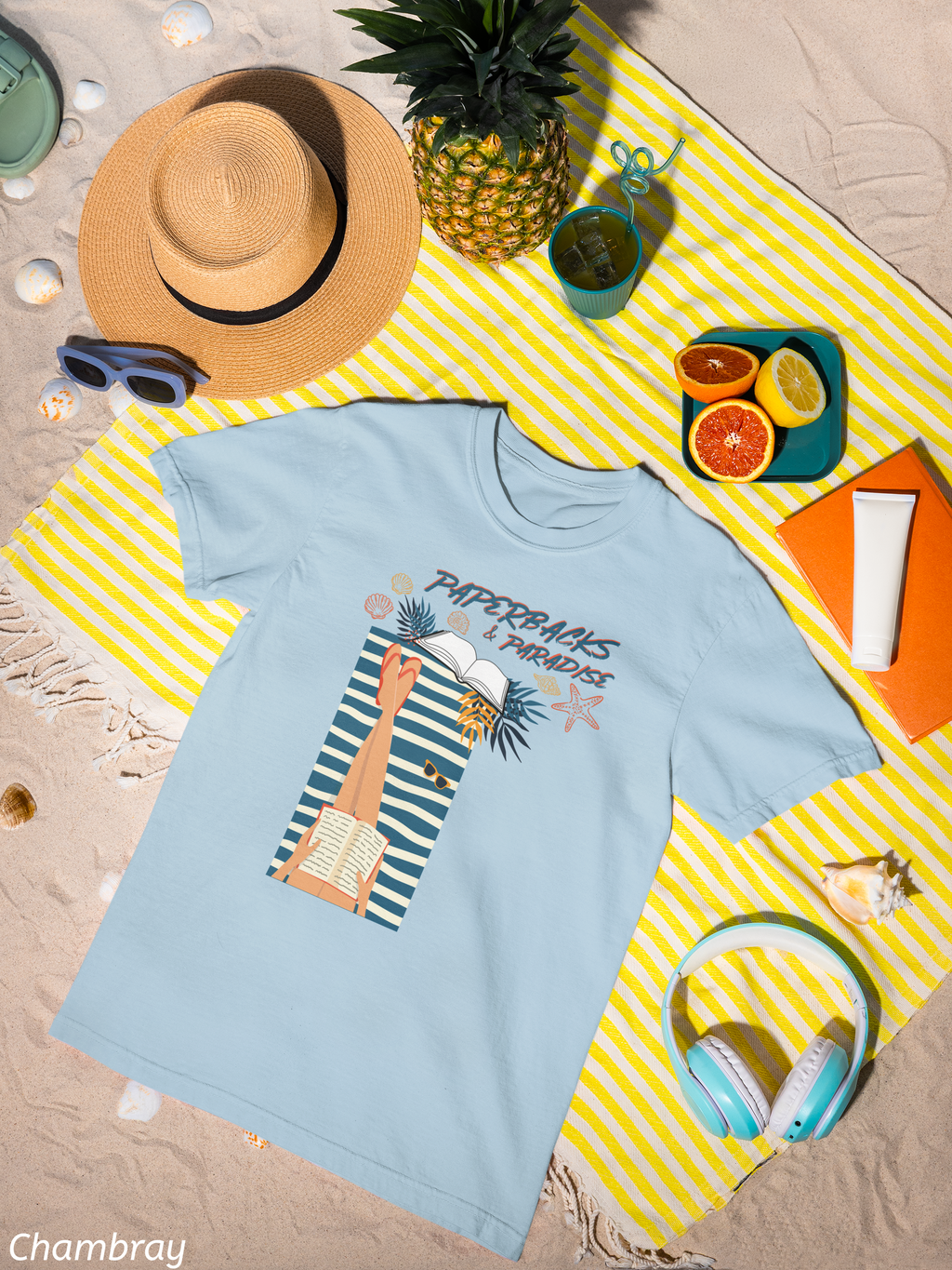 Paperbacks and Paradise Shirt- Beach Reading & Book Lover Vacation Shirt