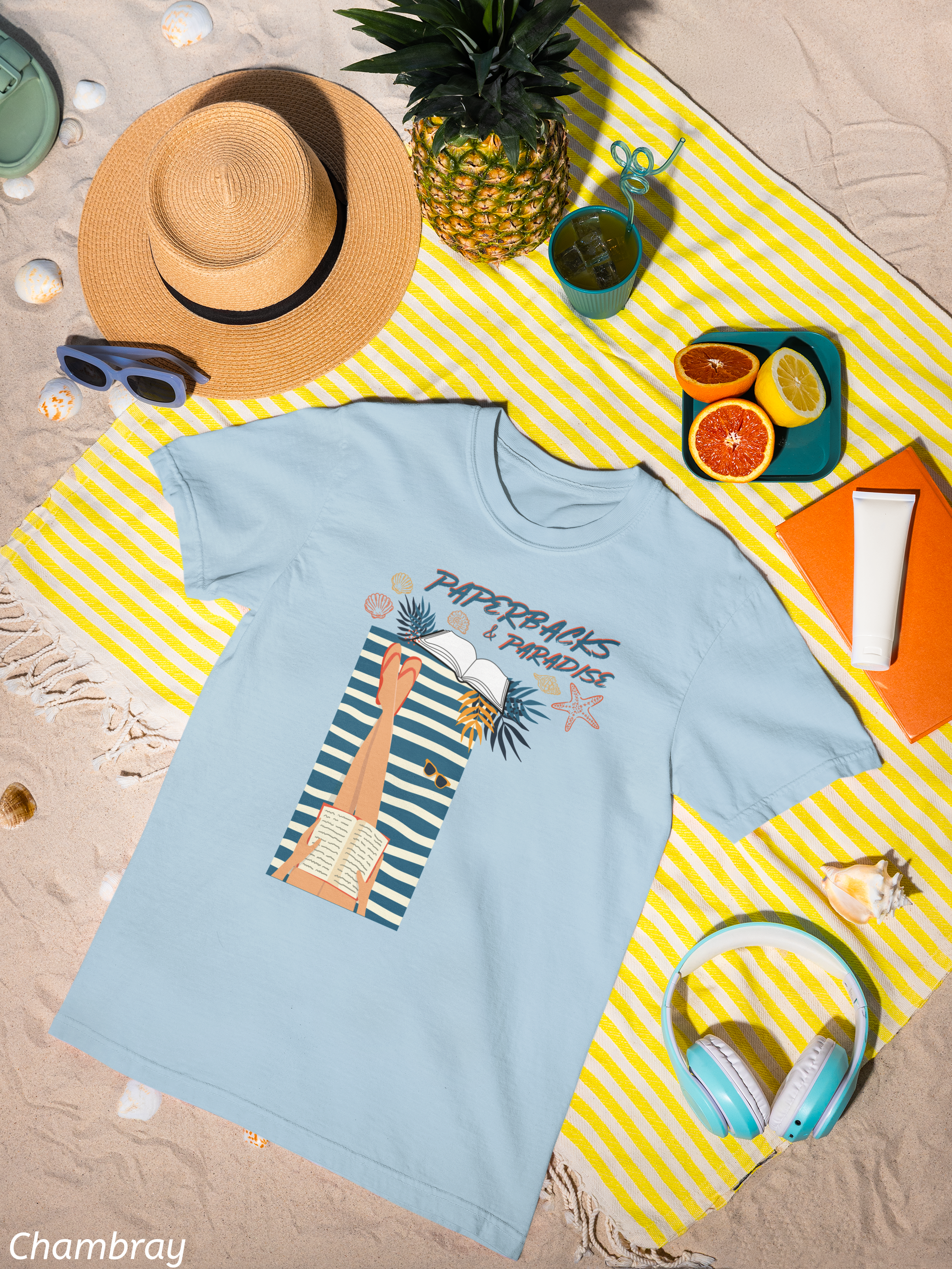 Paperbacks and Paradise Shirt- Beach Reading & Book Lover Vacation Shirt