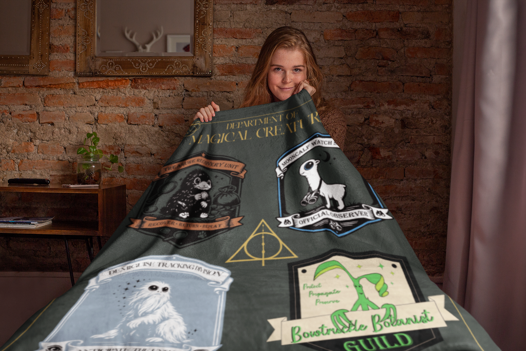 Department of Magical Creatures Blanket- Wizarding World Inspired Throw Blanket (50x60)