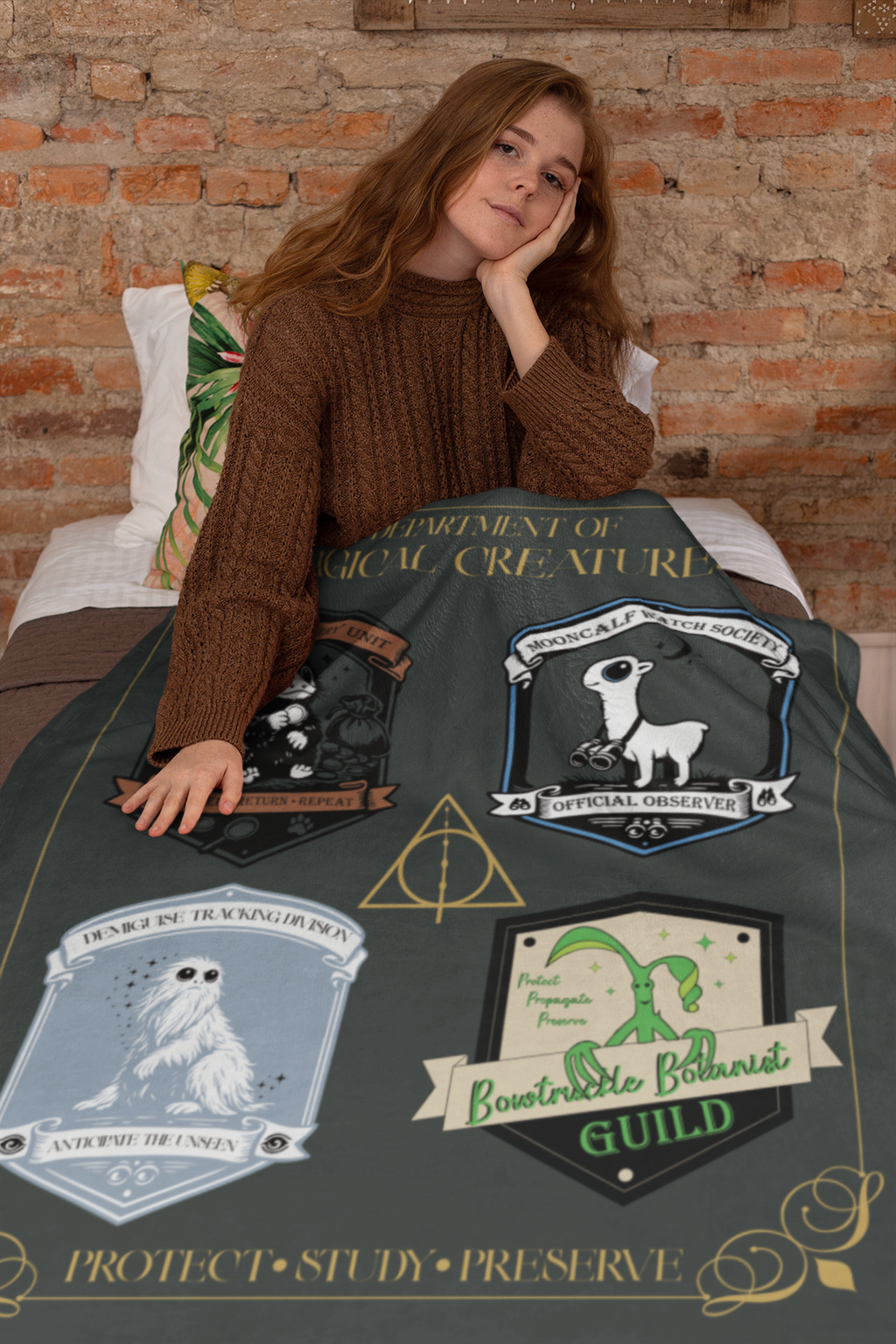 Department of Magical Creatures Blanket- Wizarding World Inspired Throw Blanket (50x60)
