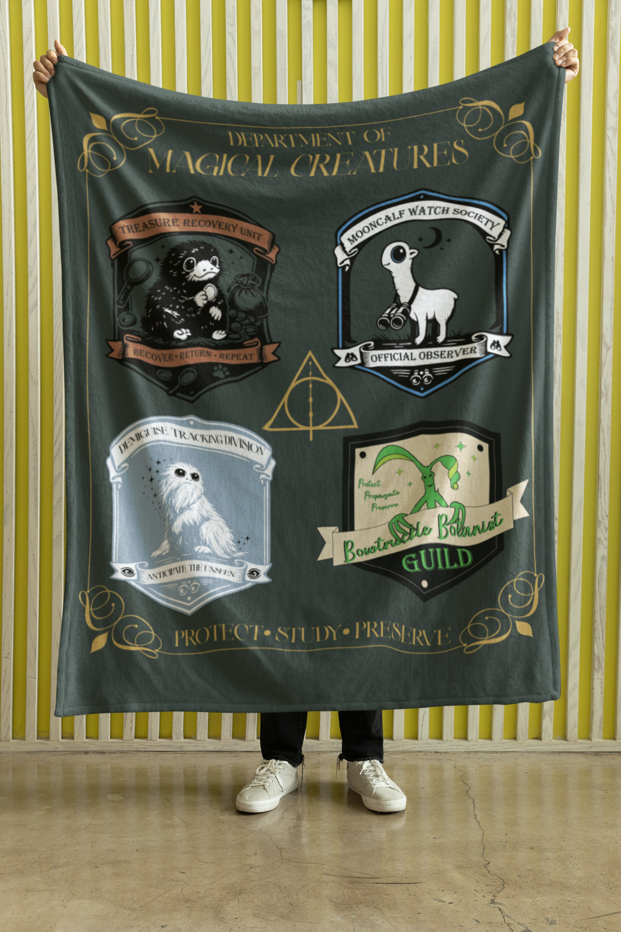 Department of Magical Creatures Blanket- Wizarding World Inspired Throw Blanket (50x60)