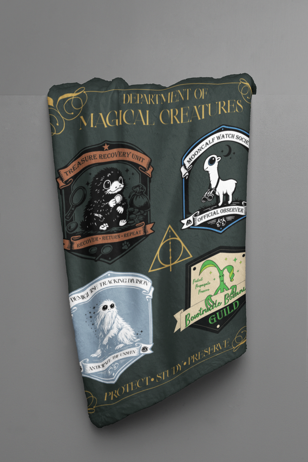 Department of Magical Creatures Blanket- Wizarding World Inspired Throw Blanket (50x60)