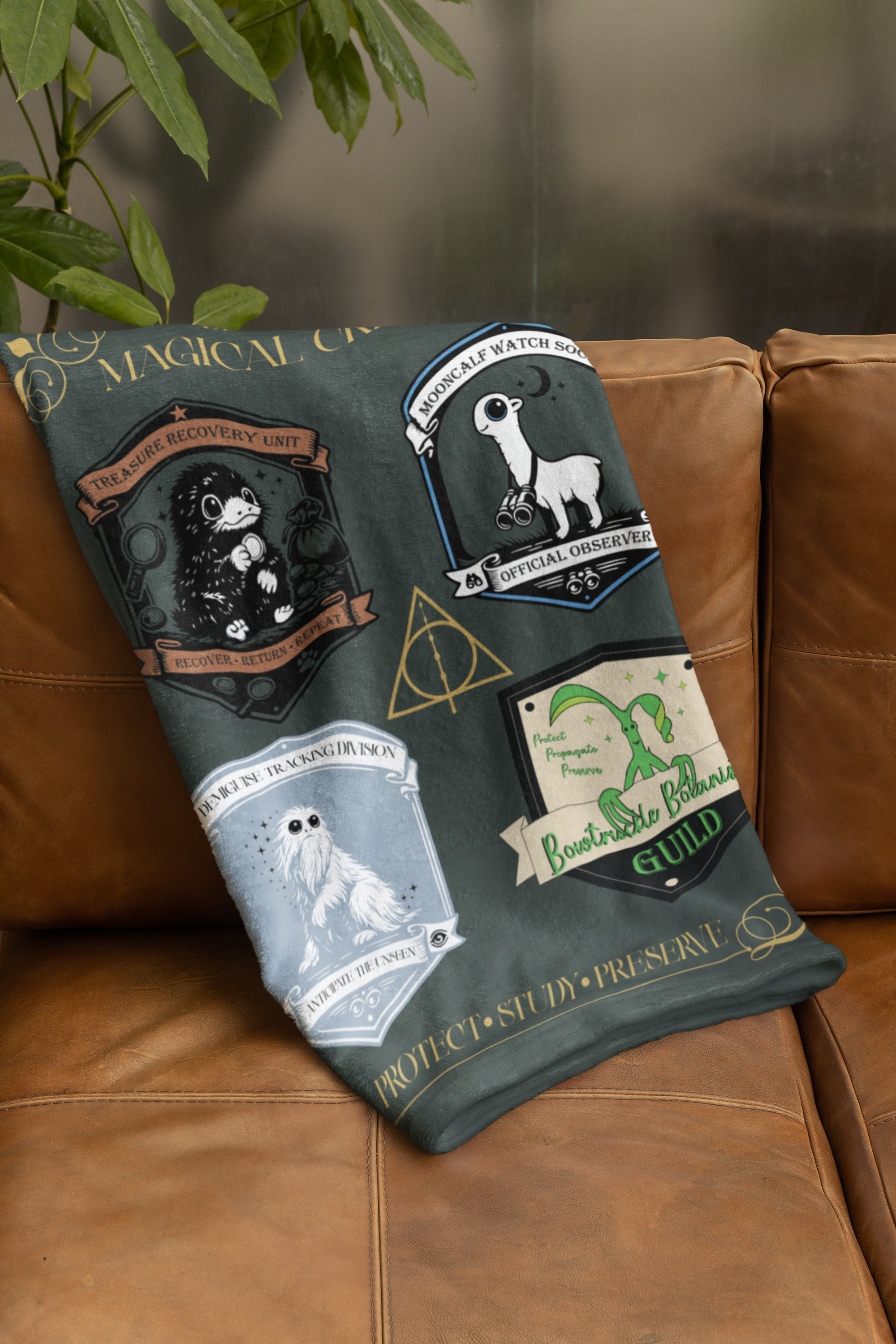 Department of Magical Creatures Blanket- Wizarding World Inspired Throw Blanket (50x60)