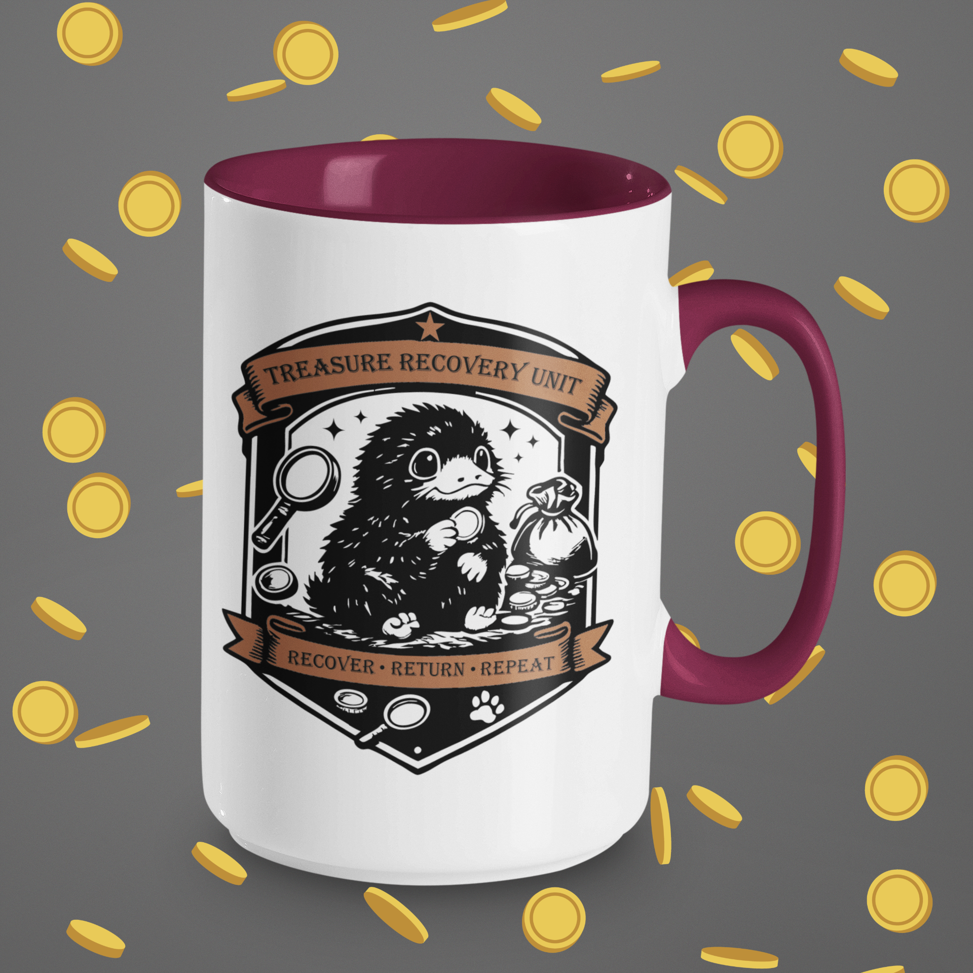 Treasure Recovery Unit Mug- Niffler Inspired 15oz Magical Creature Coffee Mug
