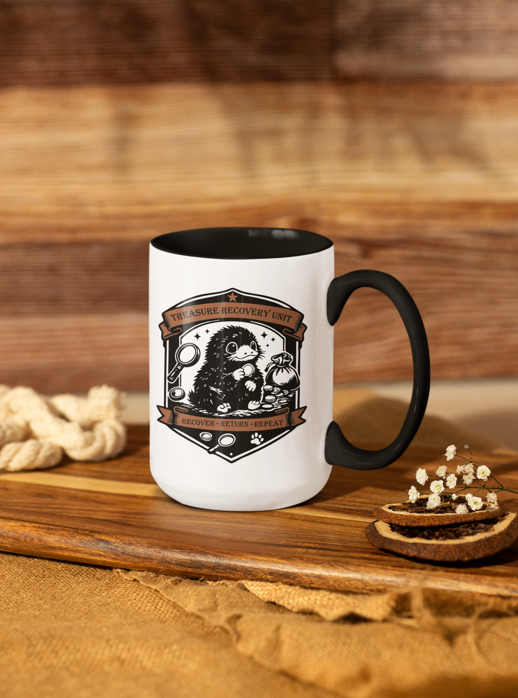 Treasure Recovery Unit Mug- Niffler Inspired 15oz Magical Creature Coffee Mug
