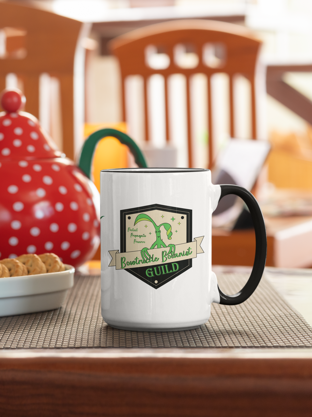 Bowtruckle Botanist Guild Mug- Magical Flora Division 15oz Fantasy Coffee Mug