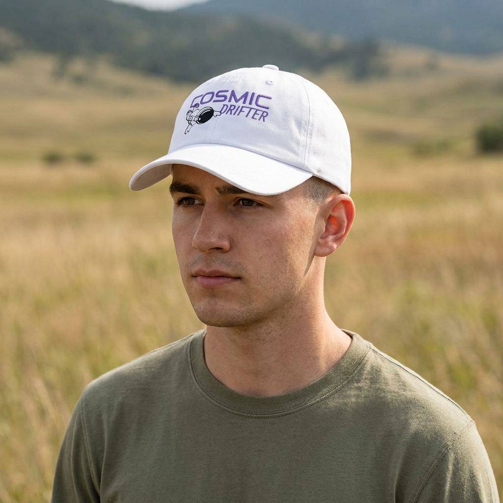 Cosmic Drifter Hat- Embroidered Astronaut Dad Cap
