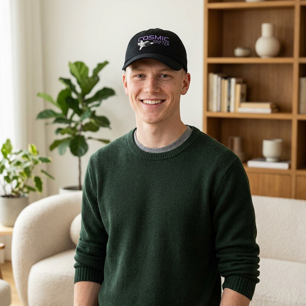 Cosmic Drifter Hat- Embroidered Astronaut Dad Cap