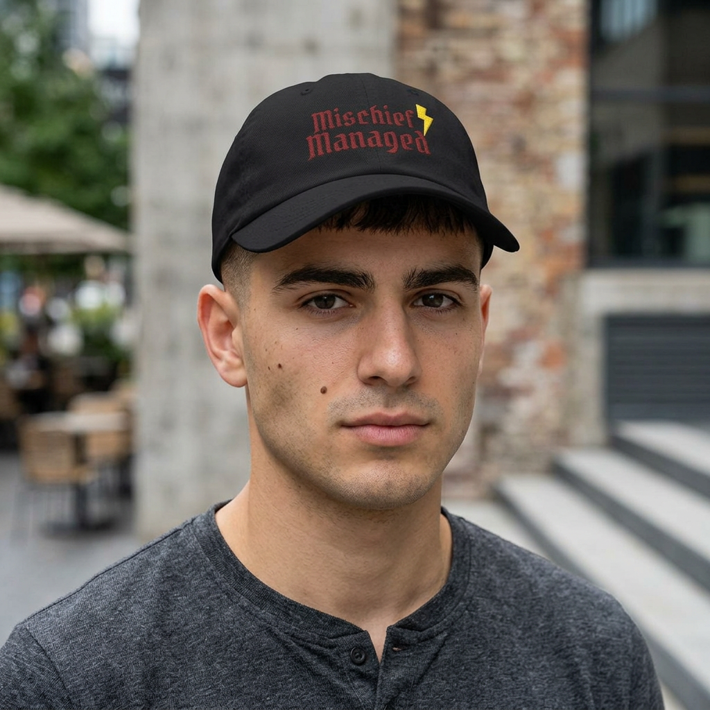 Mischief Managed Hat- Embroidered Wizard Inspired Dad Cap